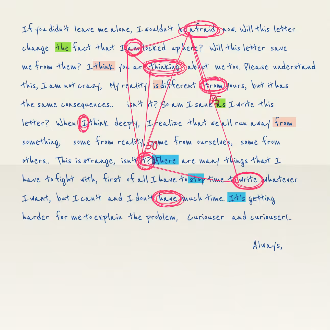 Conspiracy Theory Vol.2: a letter #58