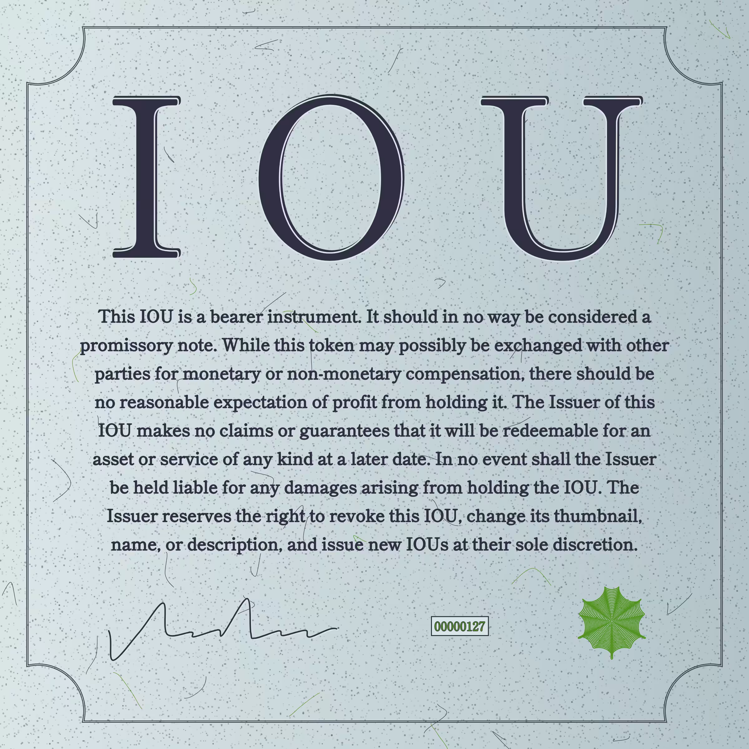 IOU #127
