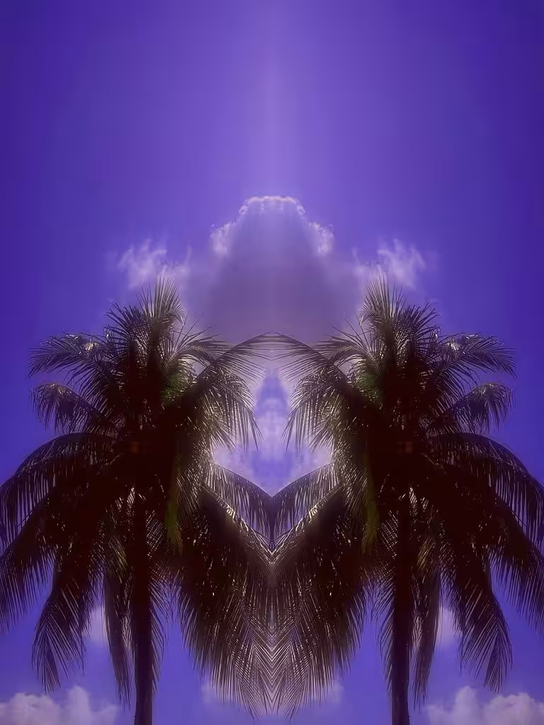 Palm Dreams in Hue Skies