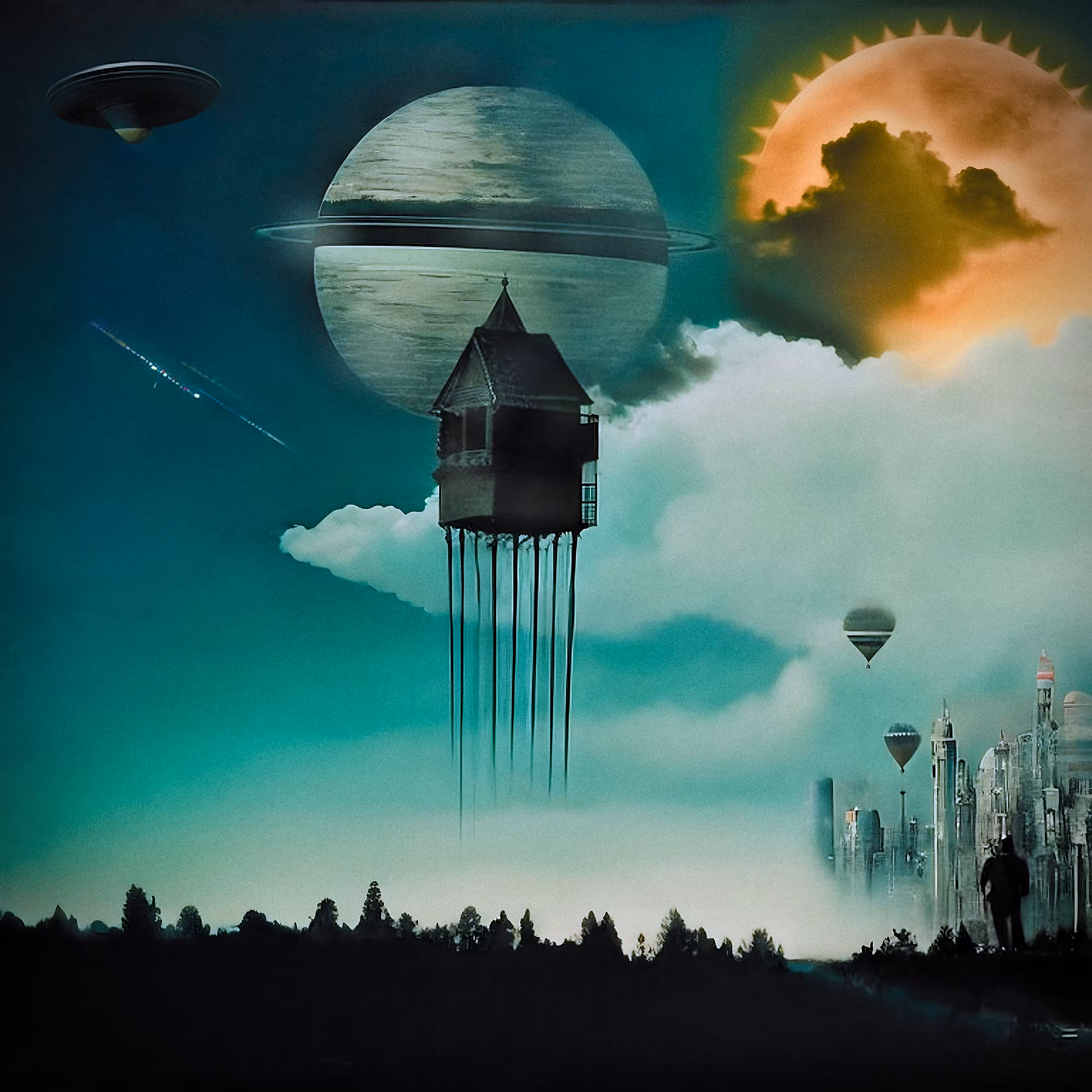 The flying house