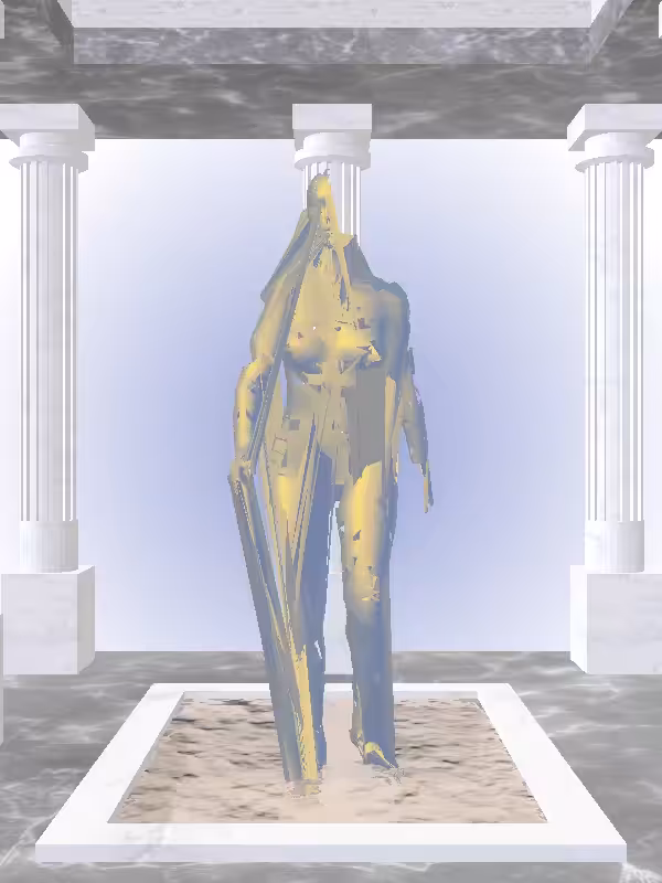HeavenComputer: The Receding Sunlit Cobalt Woman #6110