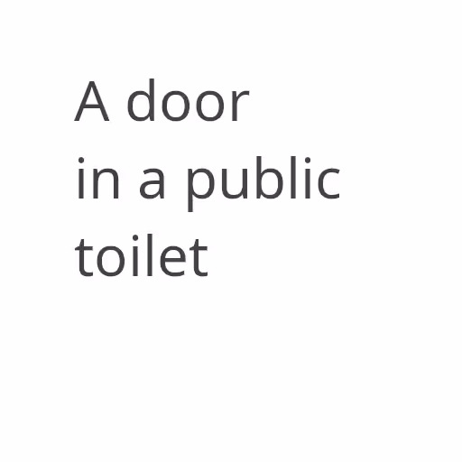 A door in a public toilet