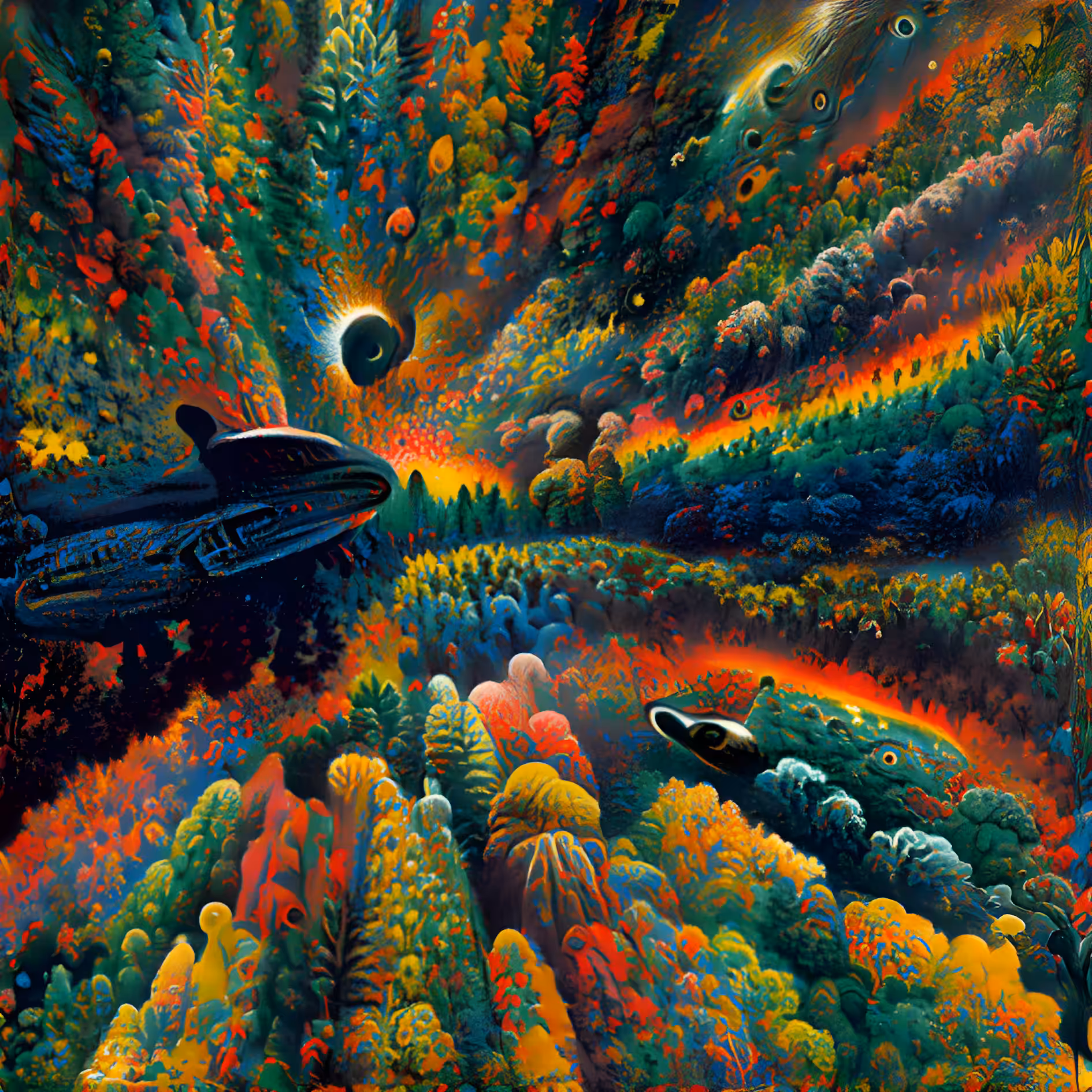 rainbow spaceship voyage #14