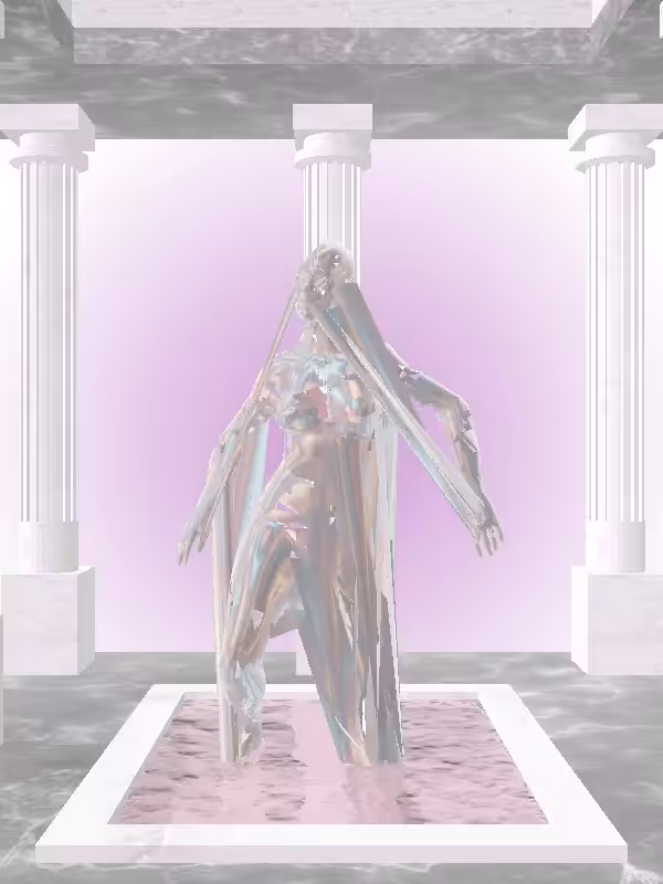 HeavenComputer: The Dancing Holographic Glow Woman #2776