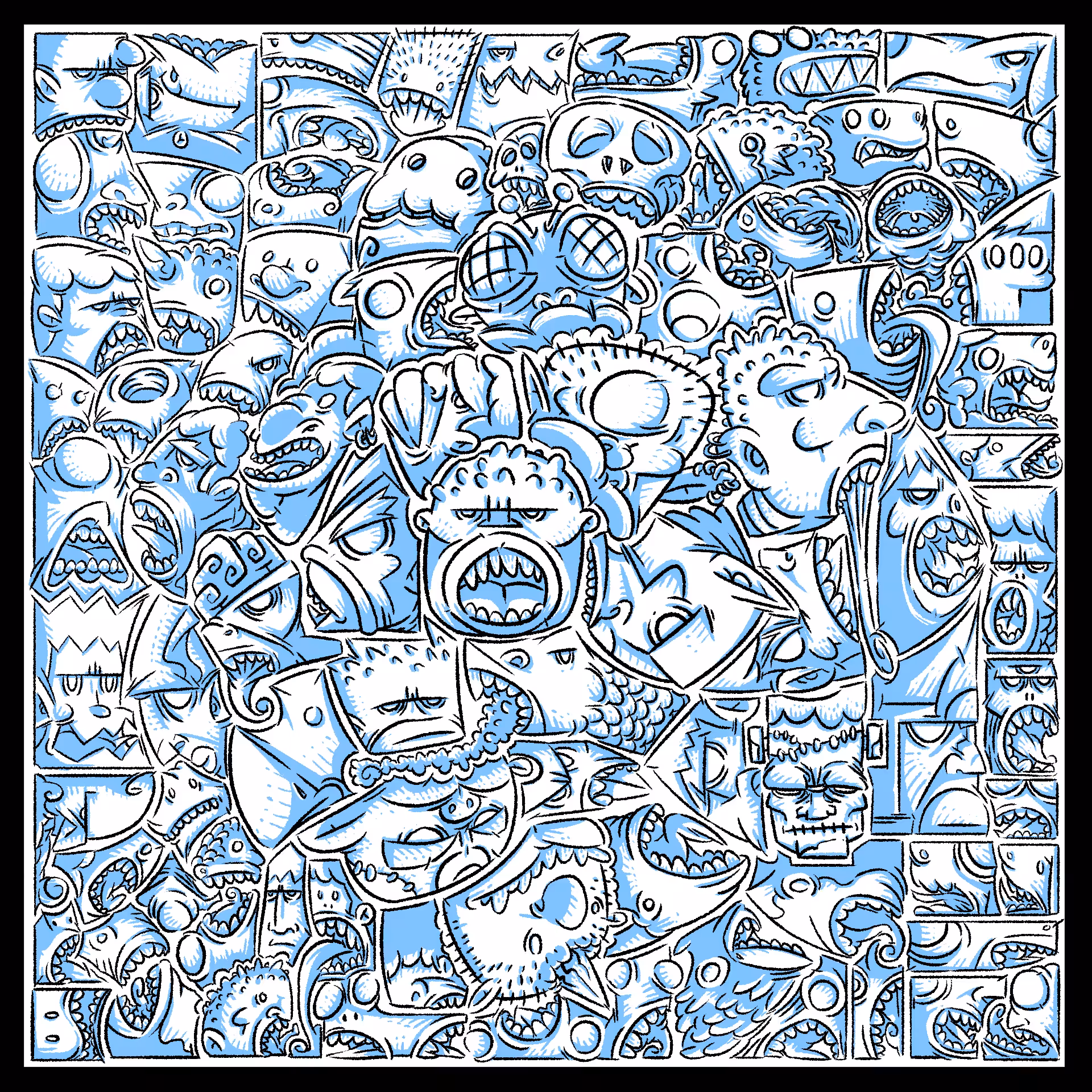 Faces I - Lineart -