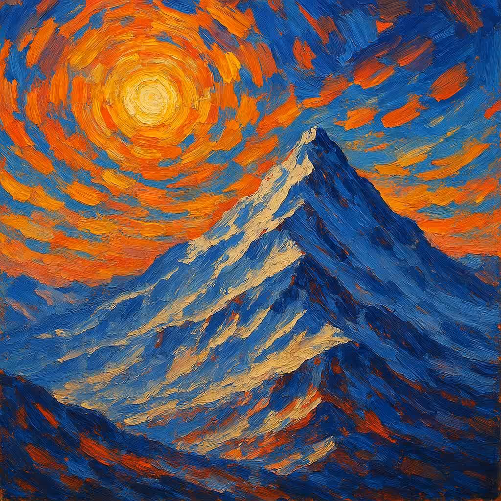 A thousand roles: Sunrise in the arms of the mountain