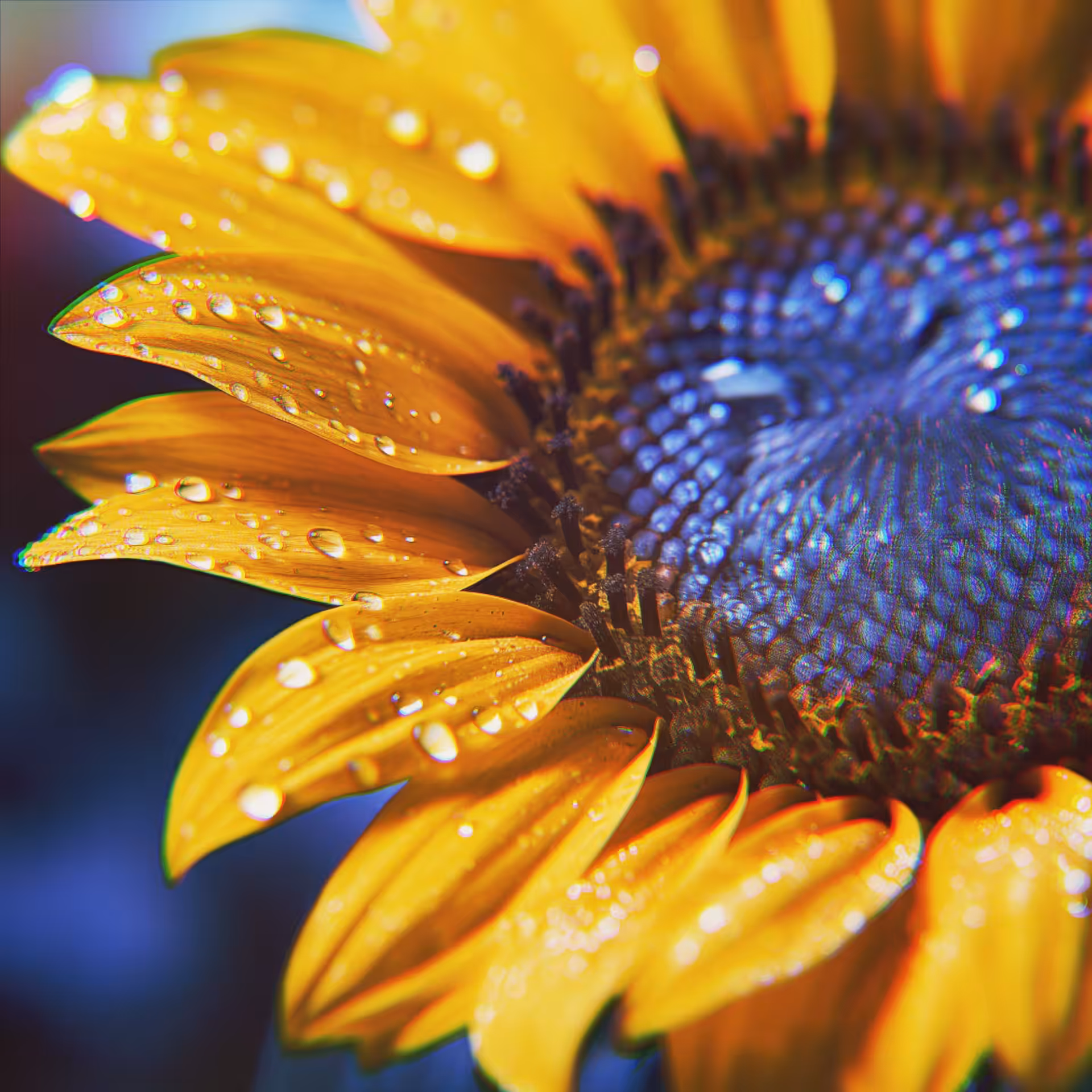Blue Sunflower 