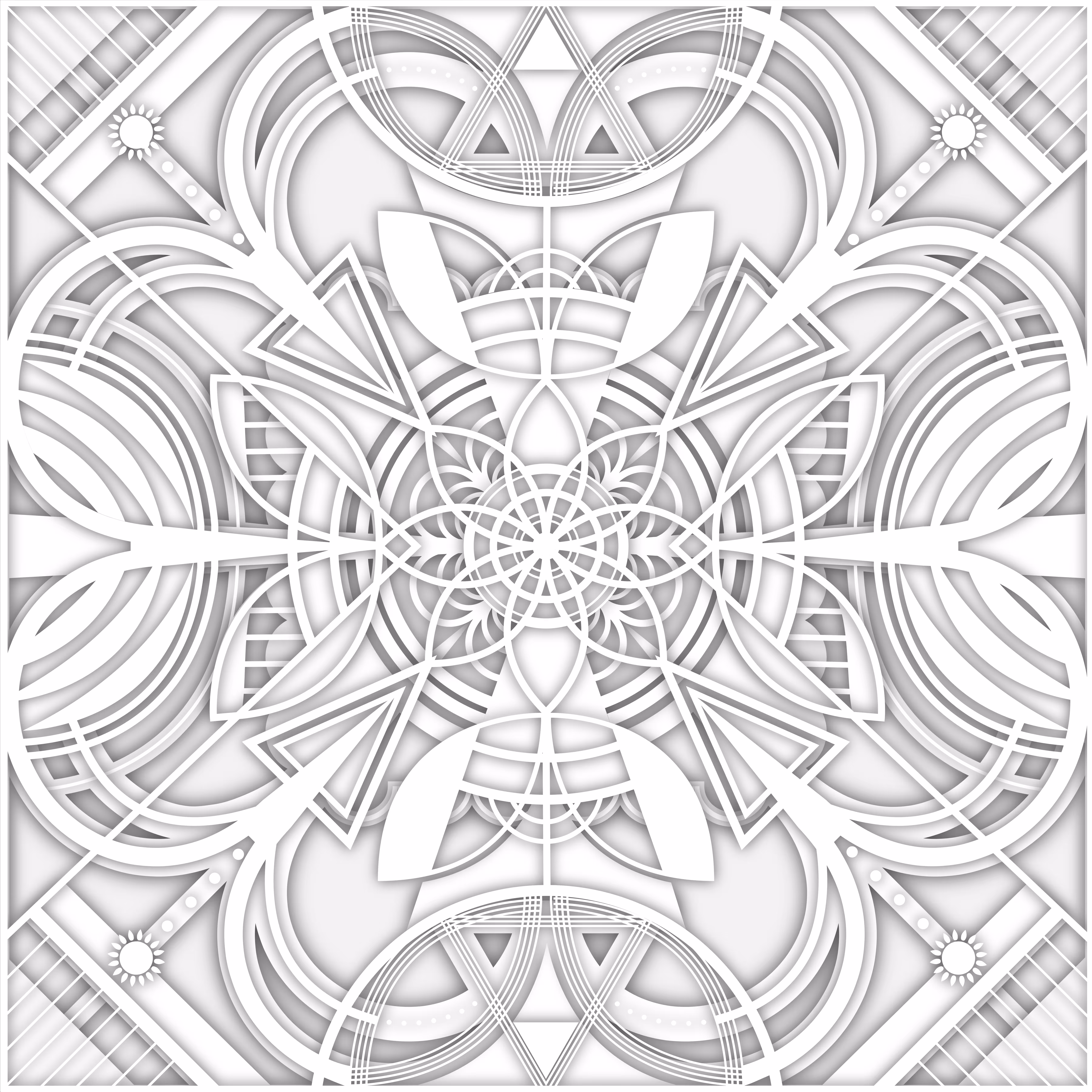 Mandala #3 - White