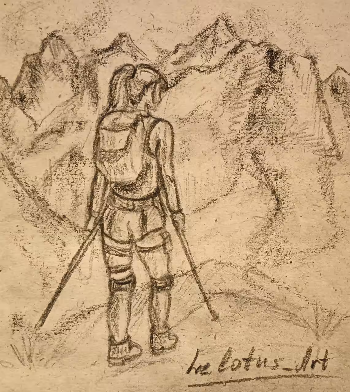 Charcoal Inktober 2024: Day 19 "Ridge"  Хребет