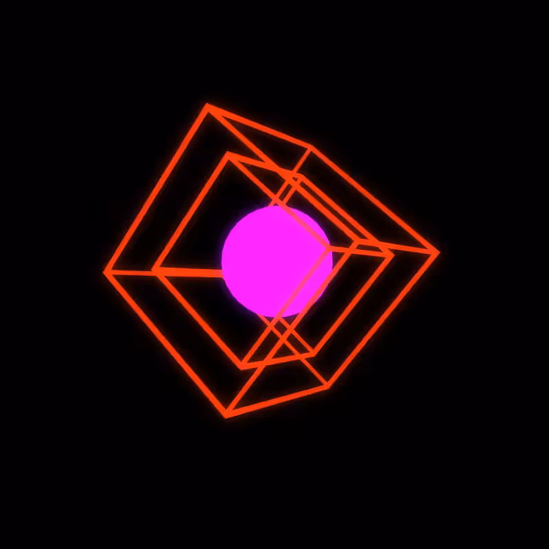 Generative Animation : Two Cube and Sphere #21