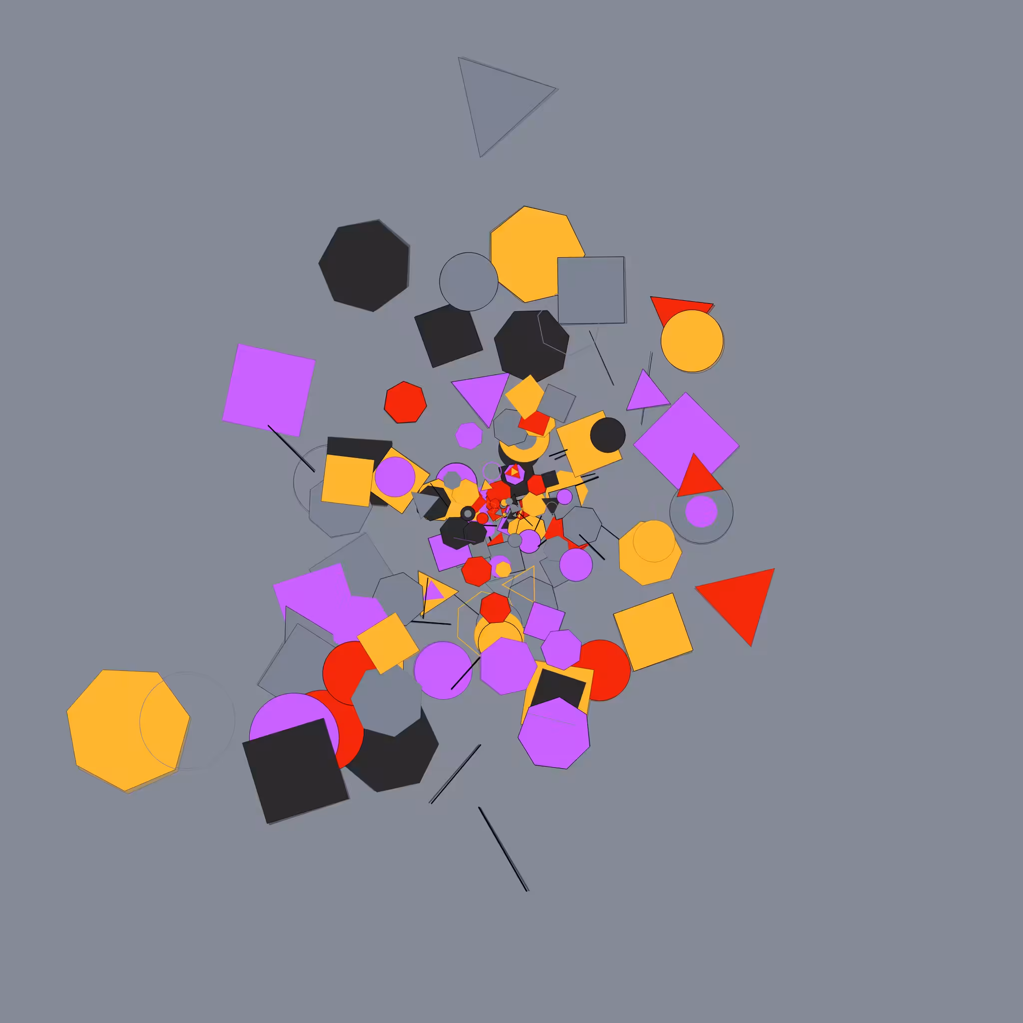 Chaotic Colored Shapes #8