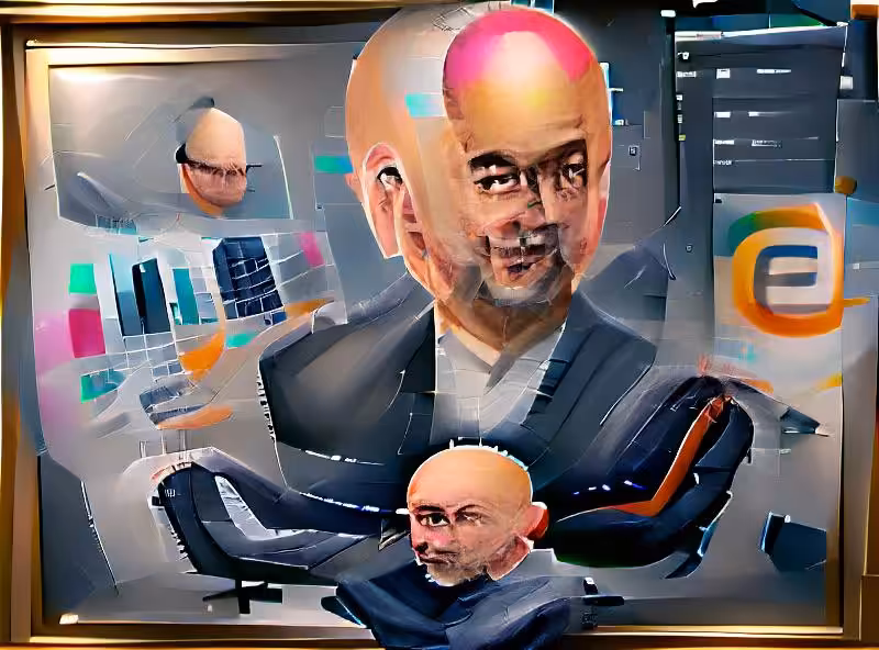 Abraham's First Works: an eccentric CEO who's bald and likes computers