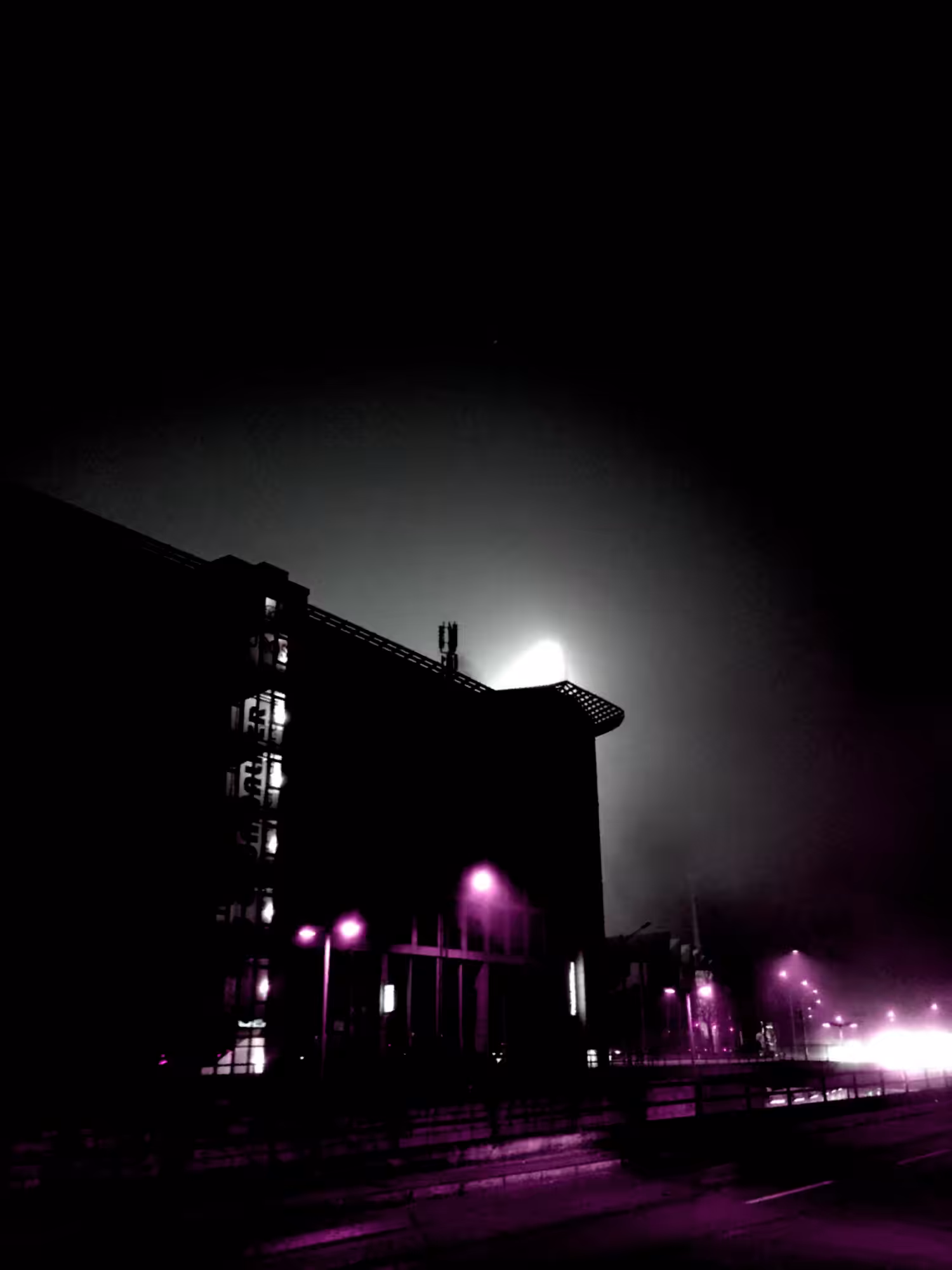 Foggy Night Building 01