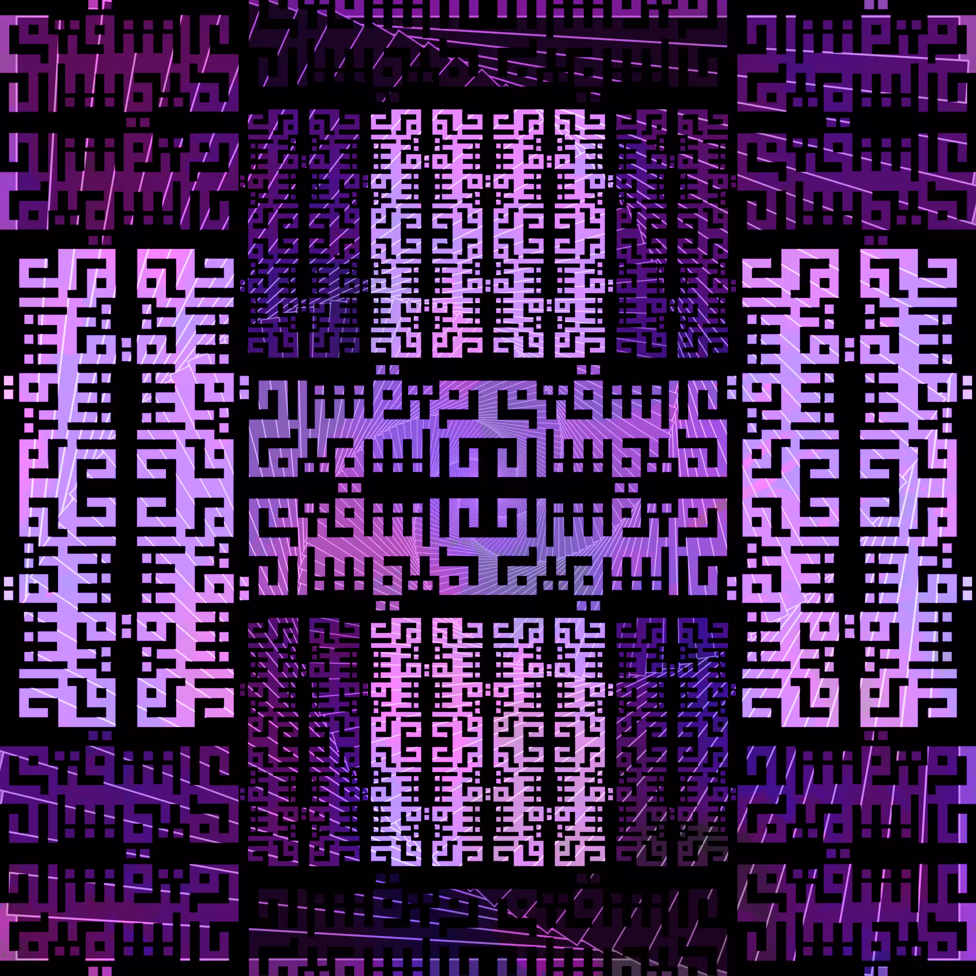 Purple Kufic Pattern