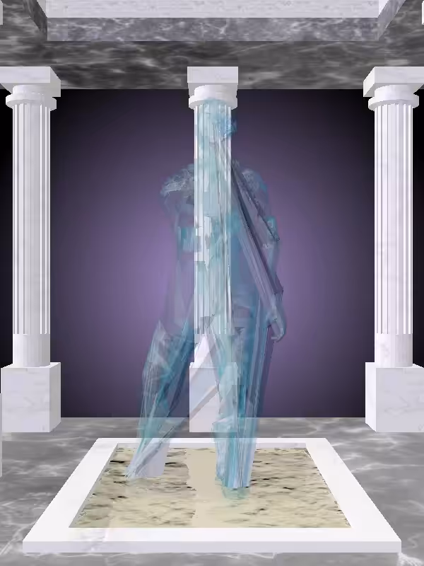 HeavenComputer: The Fading Victorious Aqua Green Man #1120