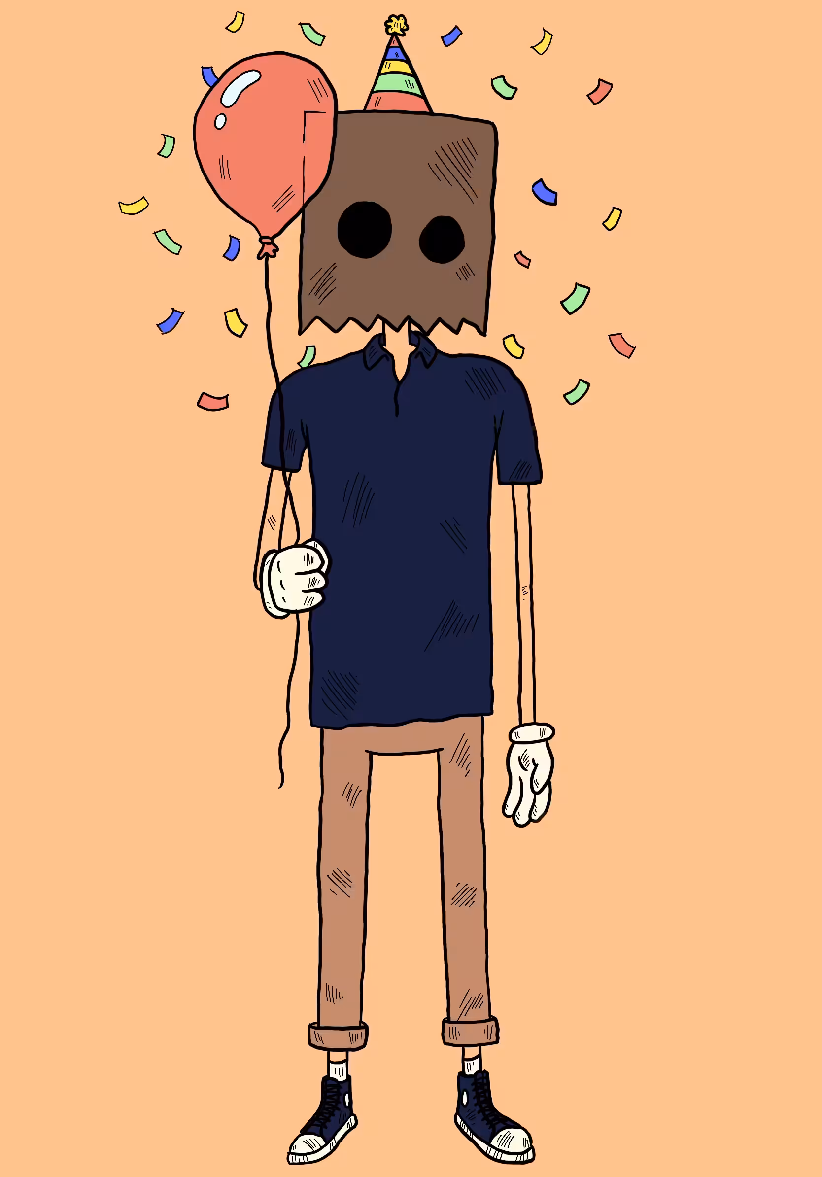 Birthday baghead