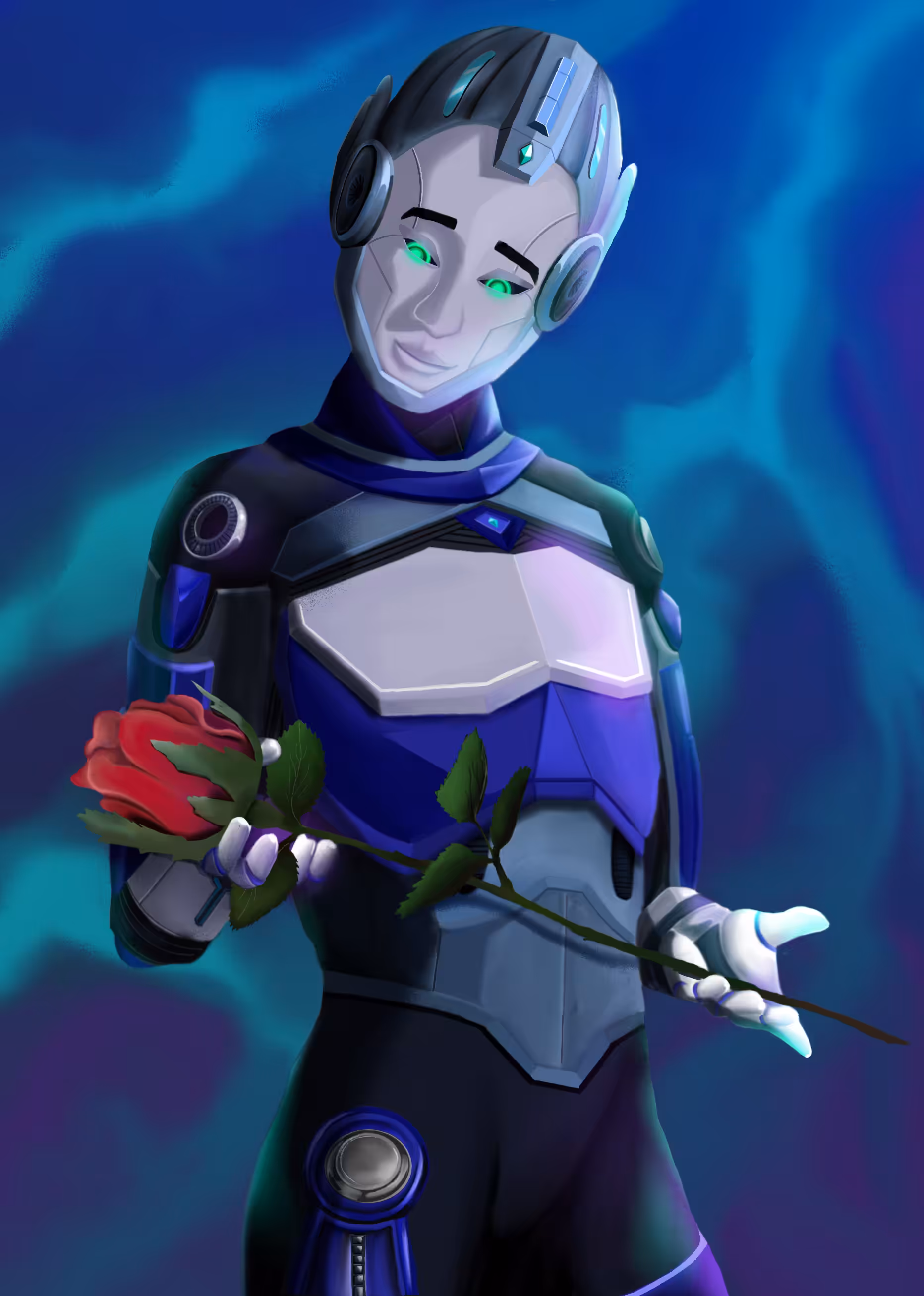 The robot who fell in love with the rose