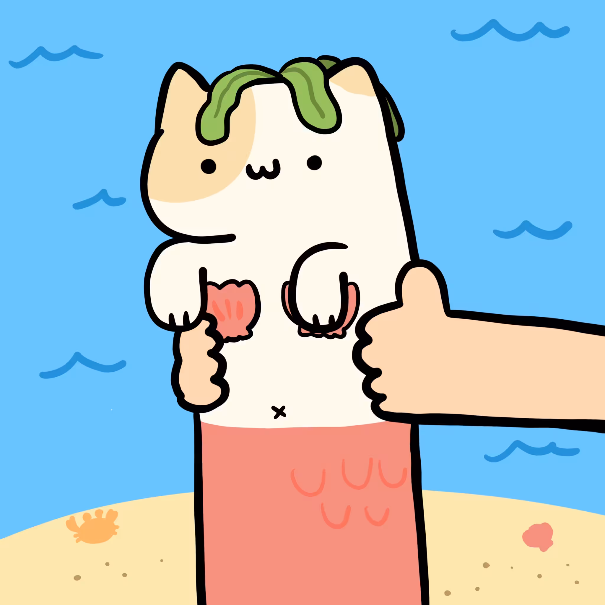 Long Long MerMeaw Cat #016