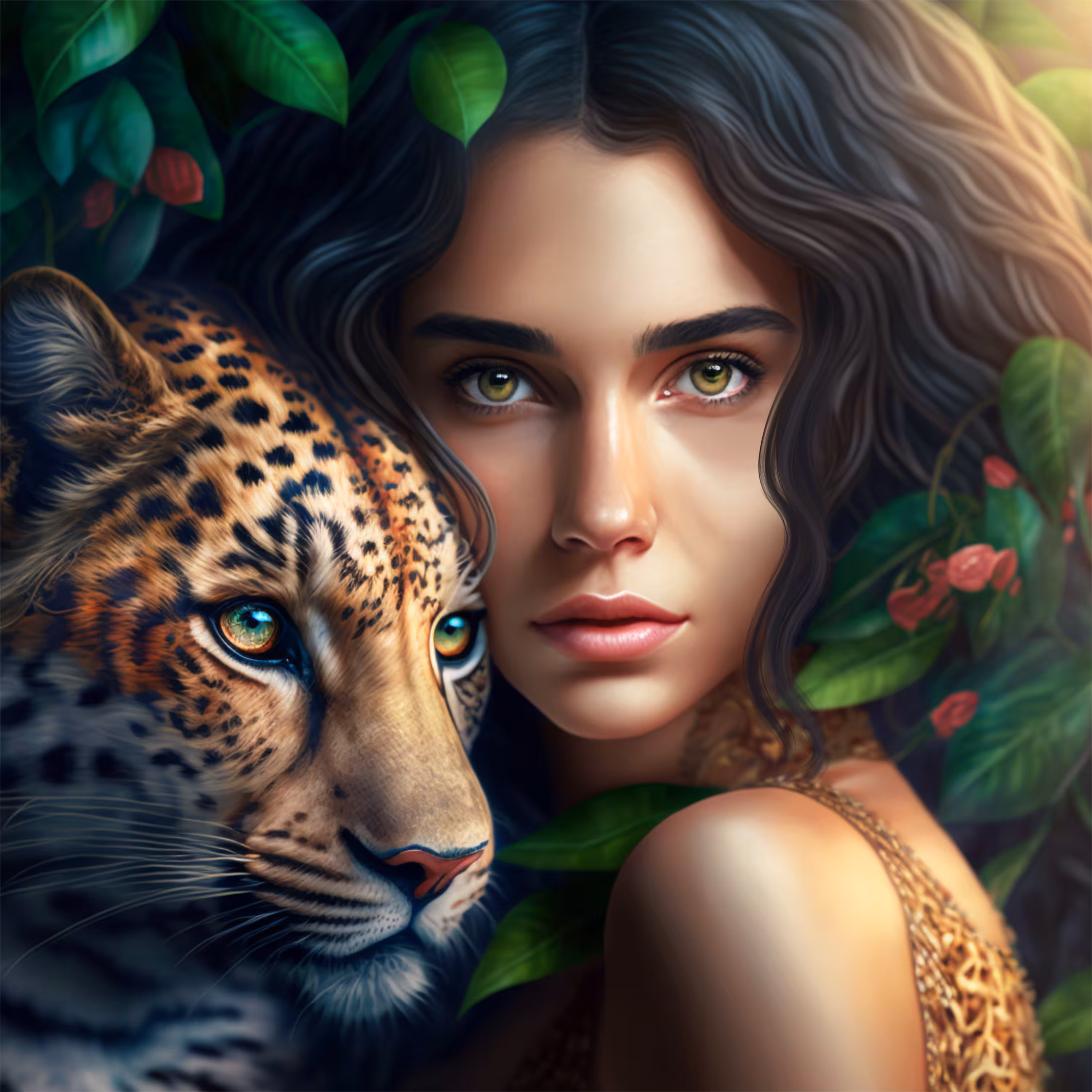 Carolina and leopard