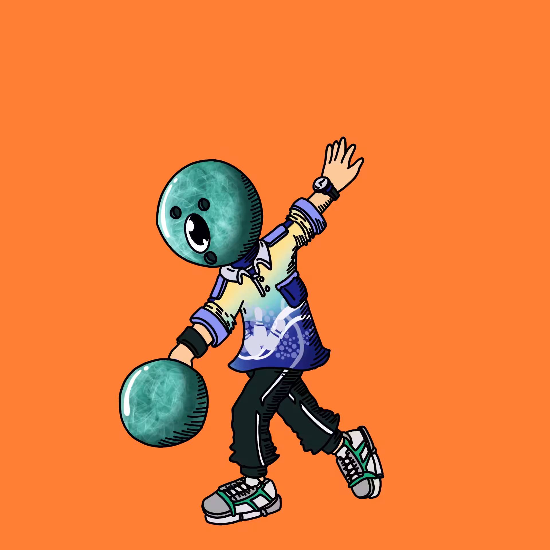 Bowler one eyed guy #00427
