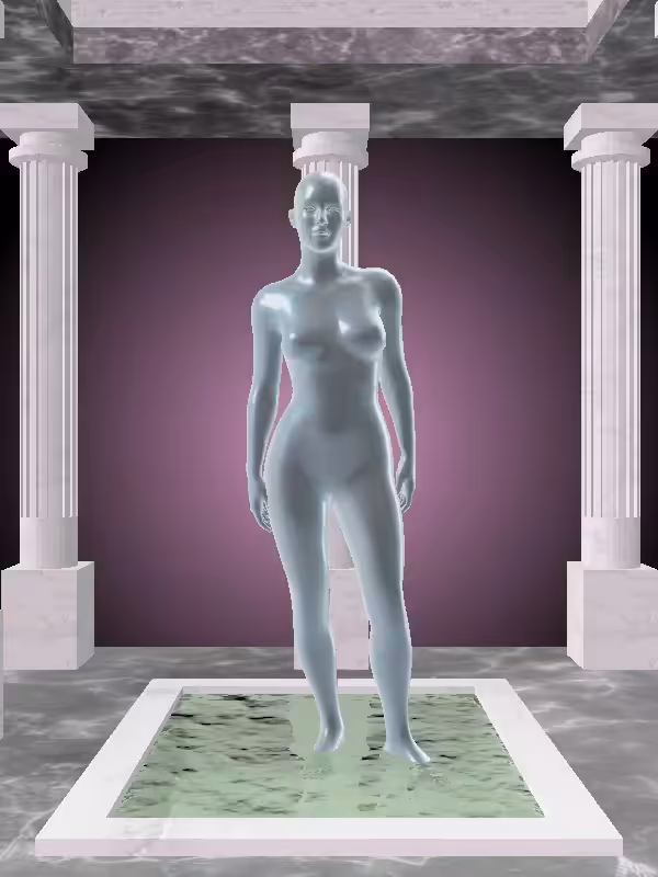 HeavenComputer: The Threatening Shimmery Blue Woman #7557