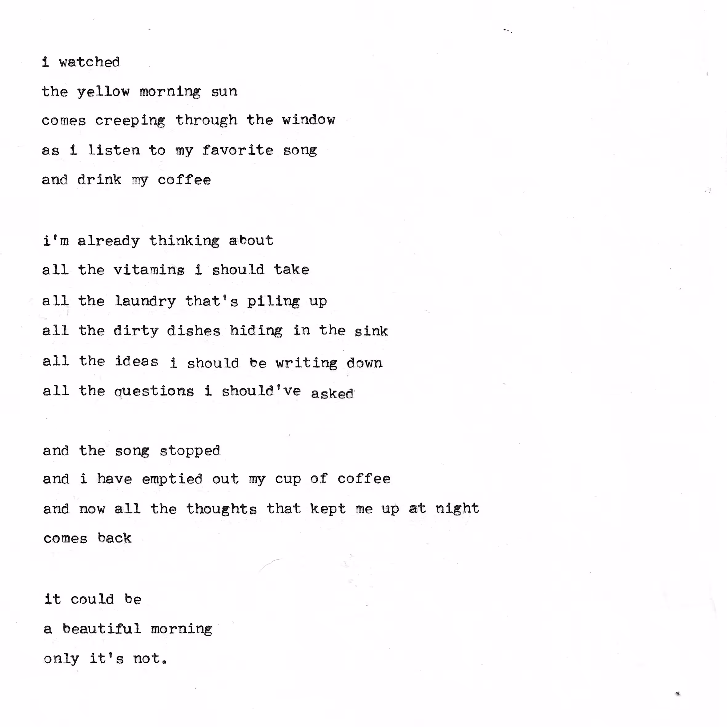 Morning Poem