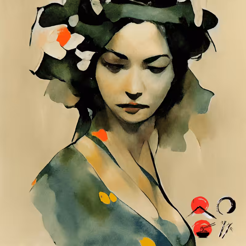 Geisha and nature #4