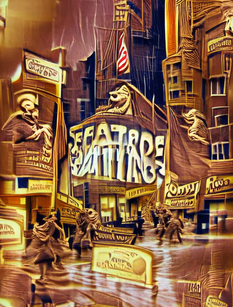times square nyc ai roaring 40s sepia