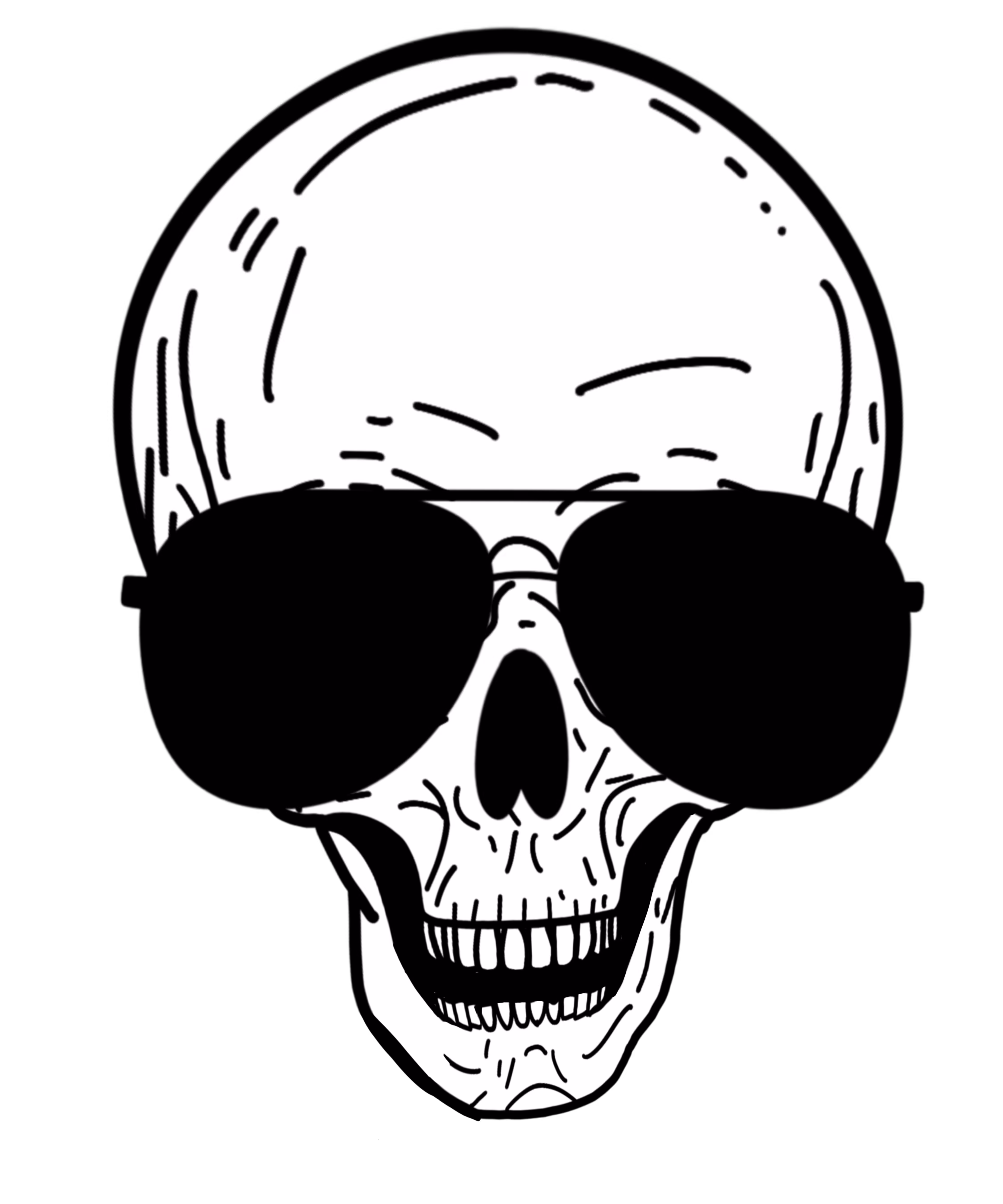 Aviator Sunglasses Skull