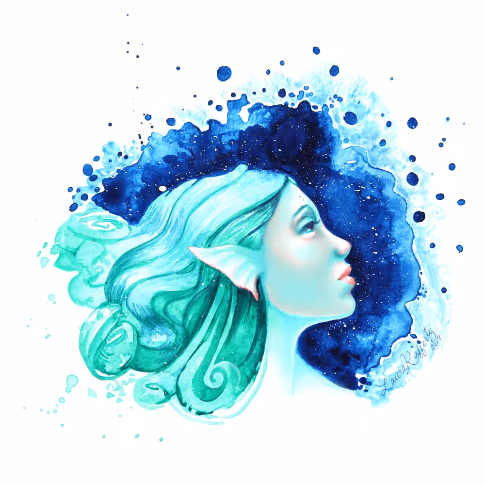 Star Mermaid Daily Doodle