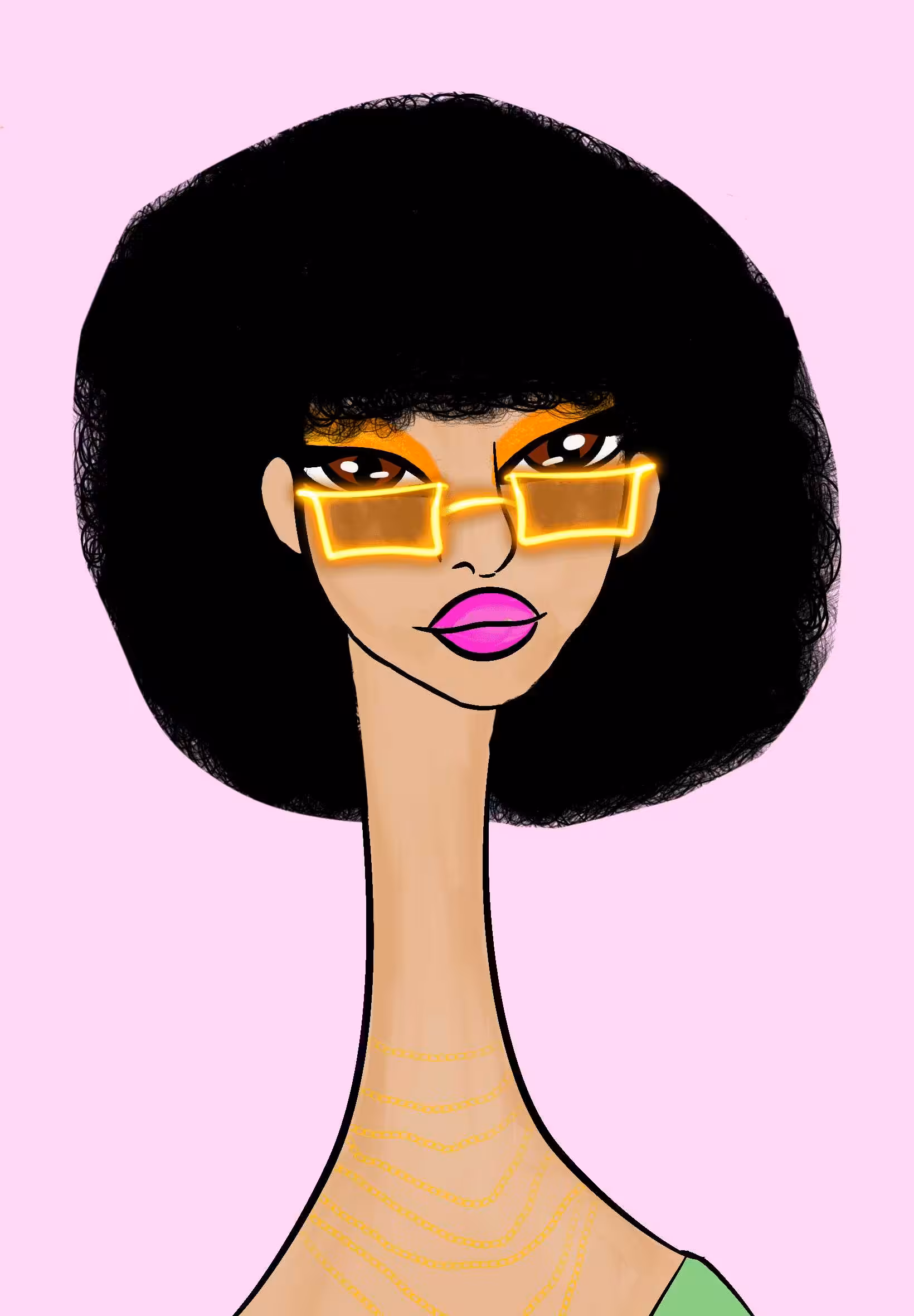 Long Neckie Lady #3056