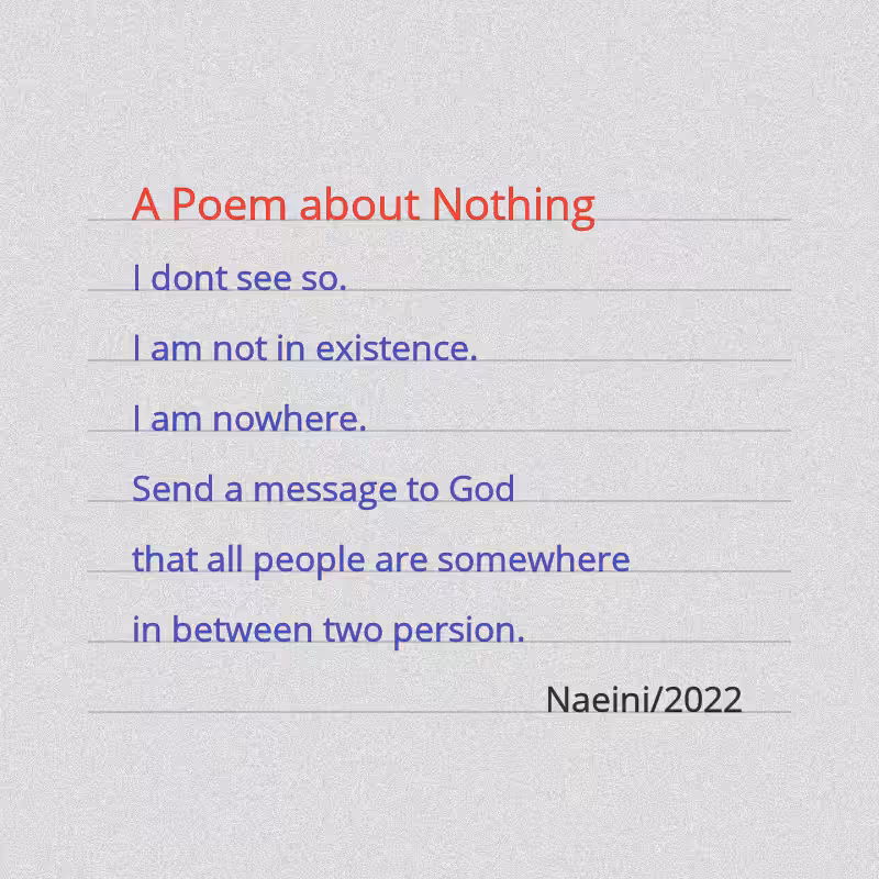 A Poem about Nothing
