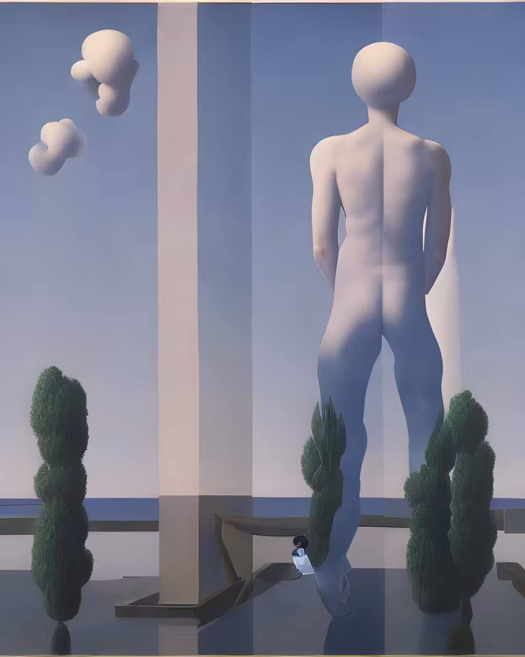 The blue