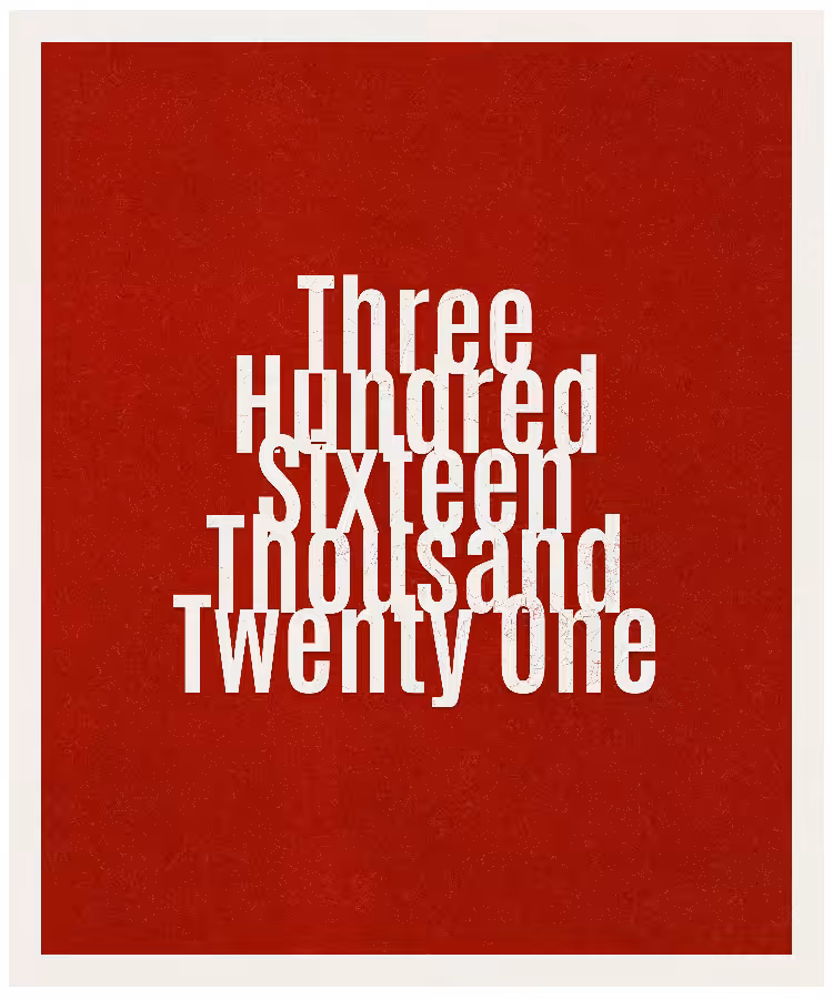 Count #316021