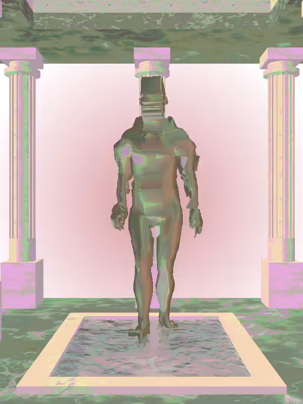 HeavenComputer: The Receding Olive Sunset Man #1987