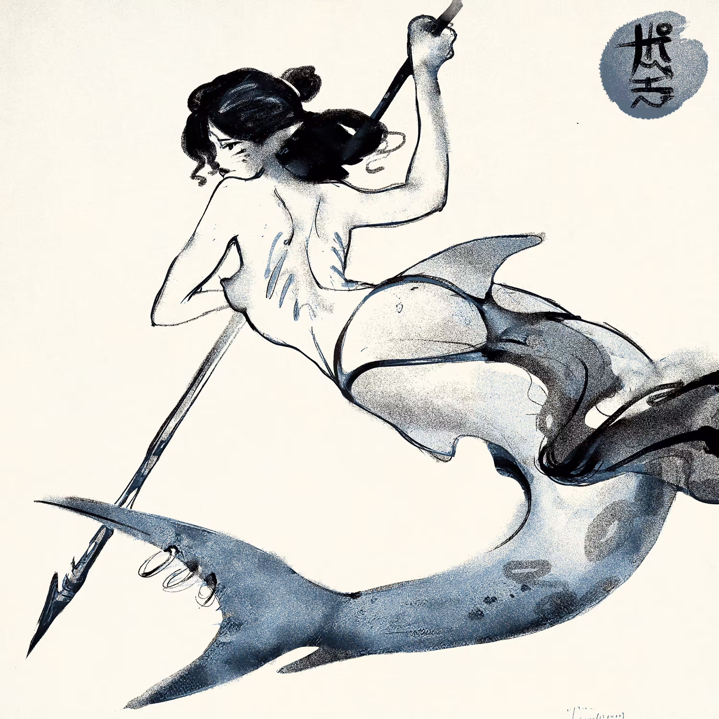 Mermaid season sketch III