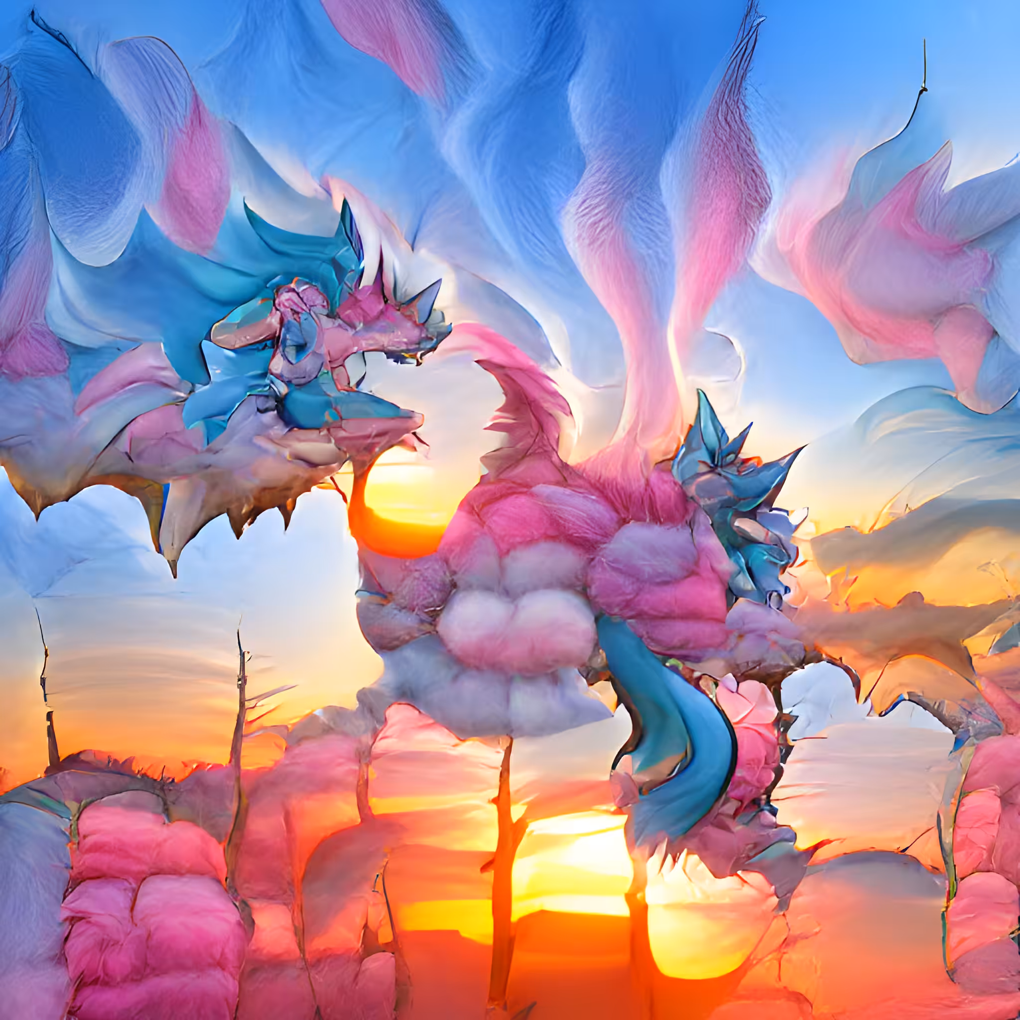 Cotton Candy Dragon Sunset #03