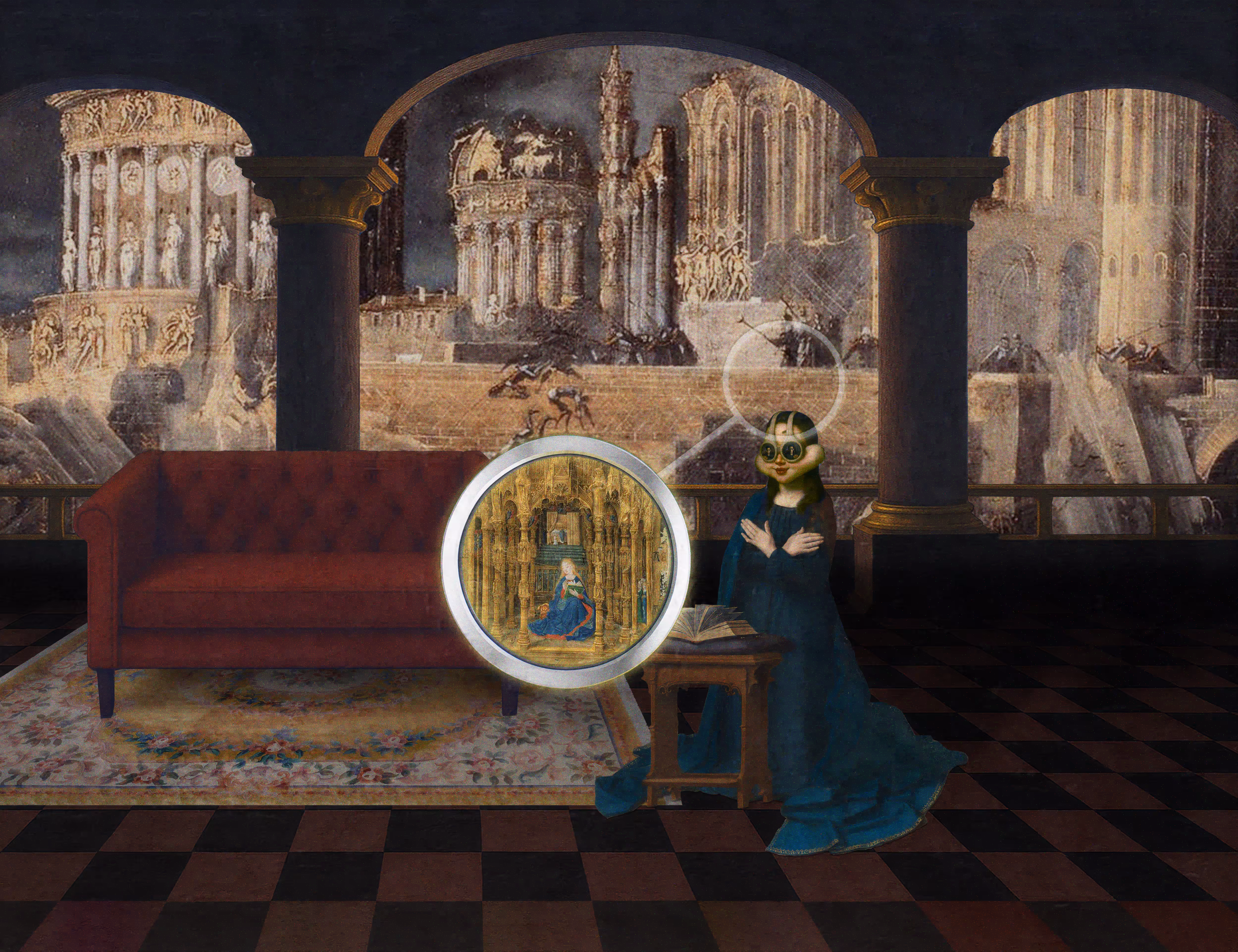 The Pilgrim’s Living Room Crucifixion; Mona Lisa Hyper-Gamble #111