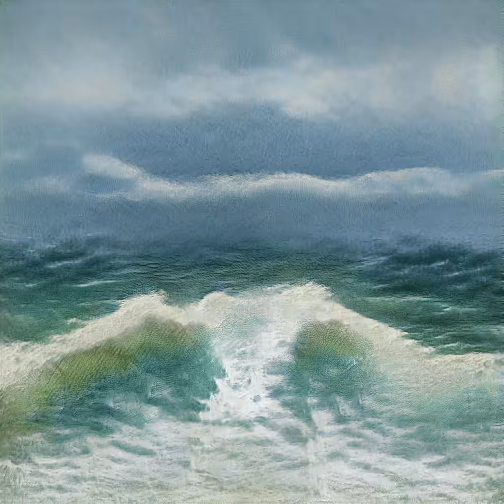 AI imagined painting of the sea #22