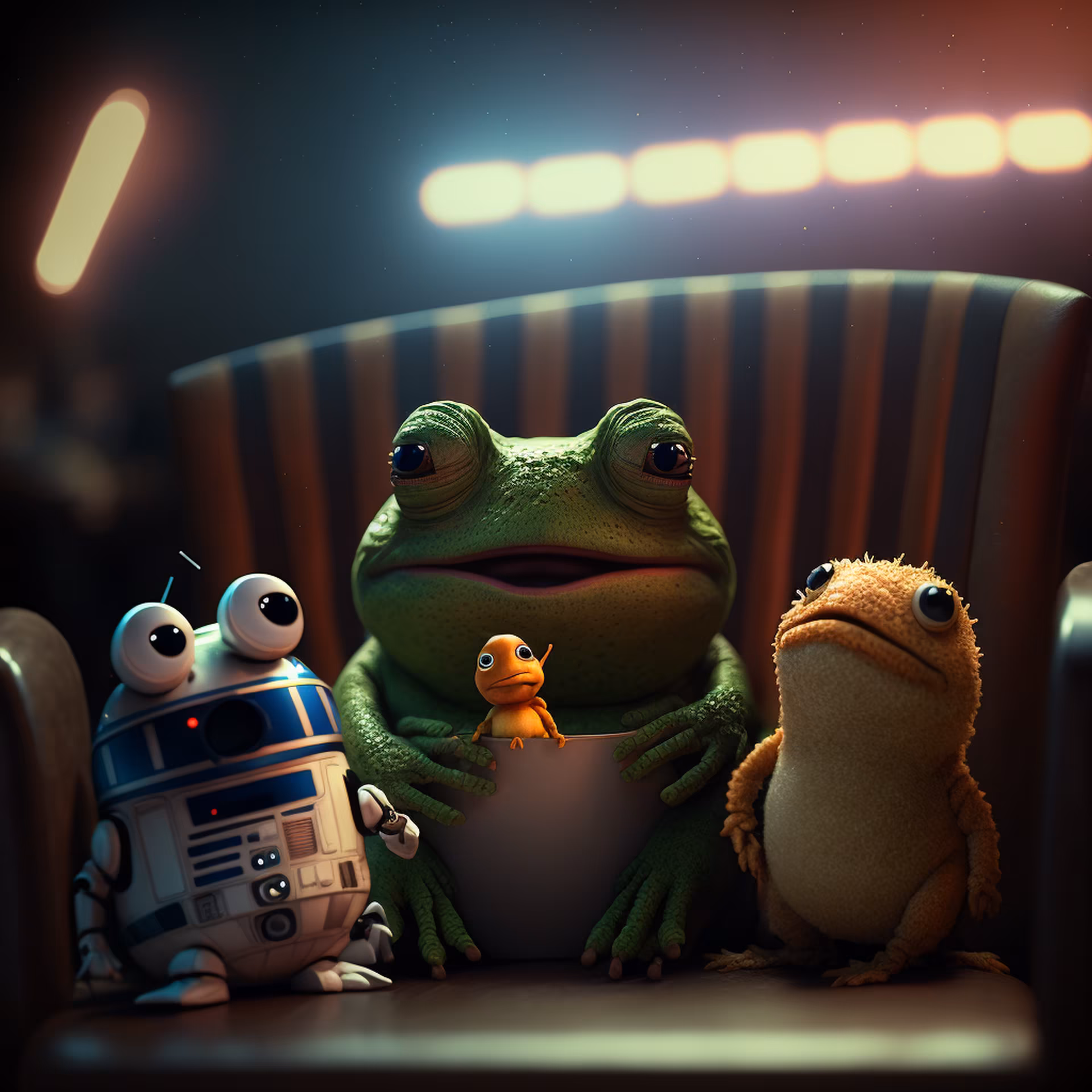 Pepe's World: Pepe at theatre with friends