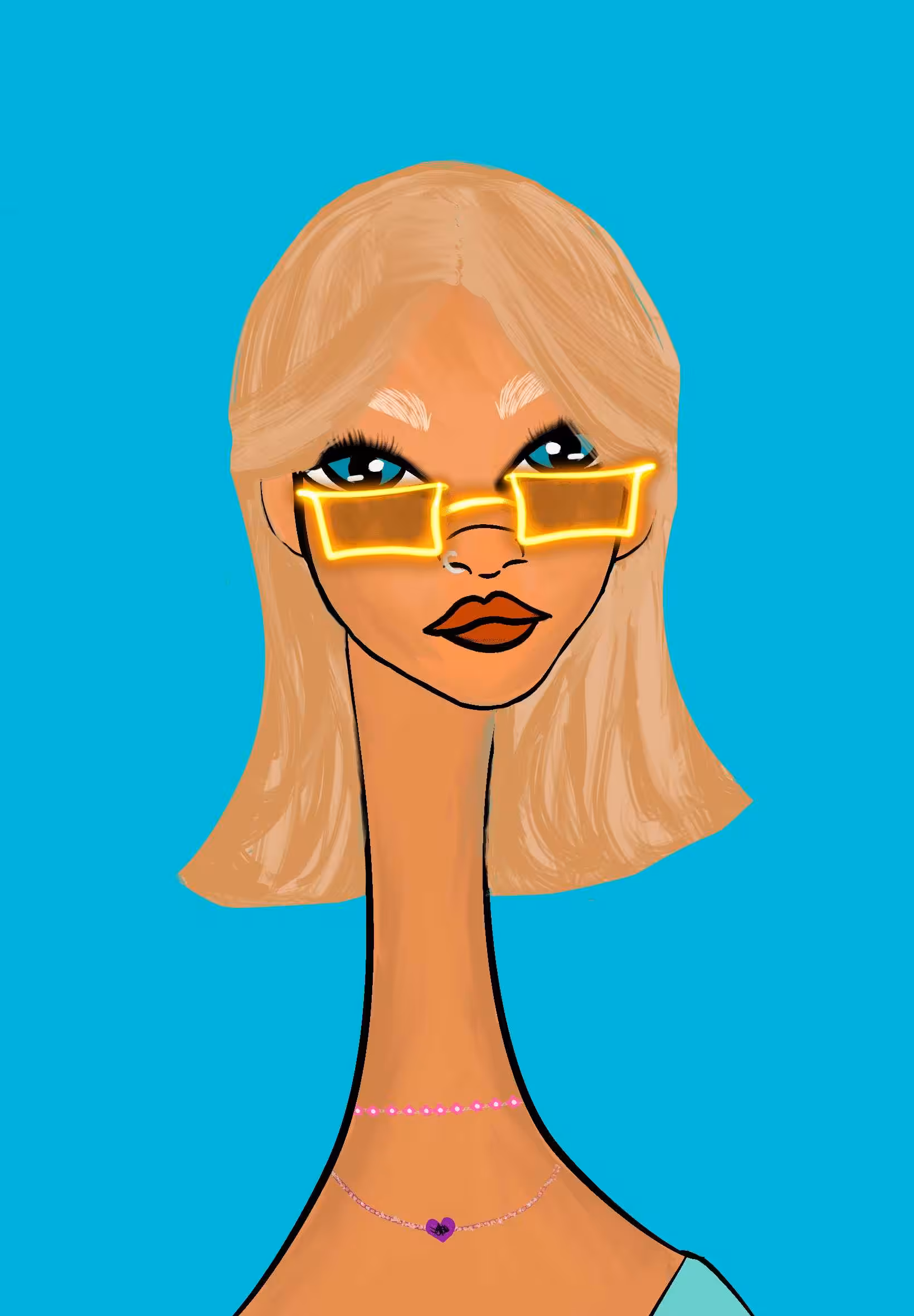 Long Neckie Lady #2175