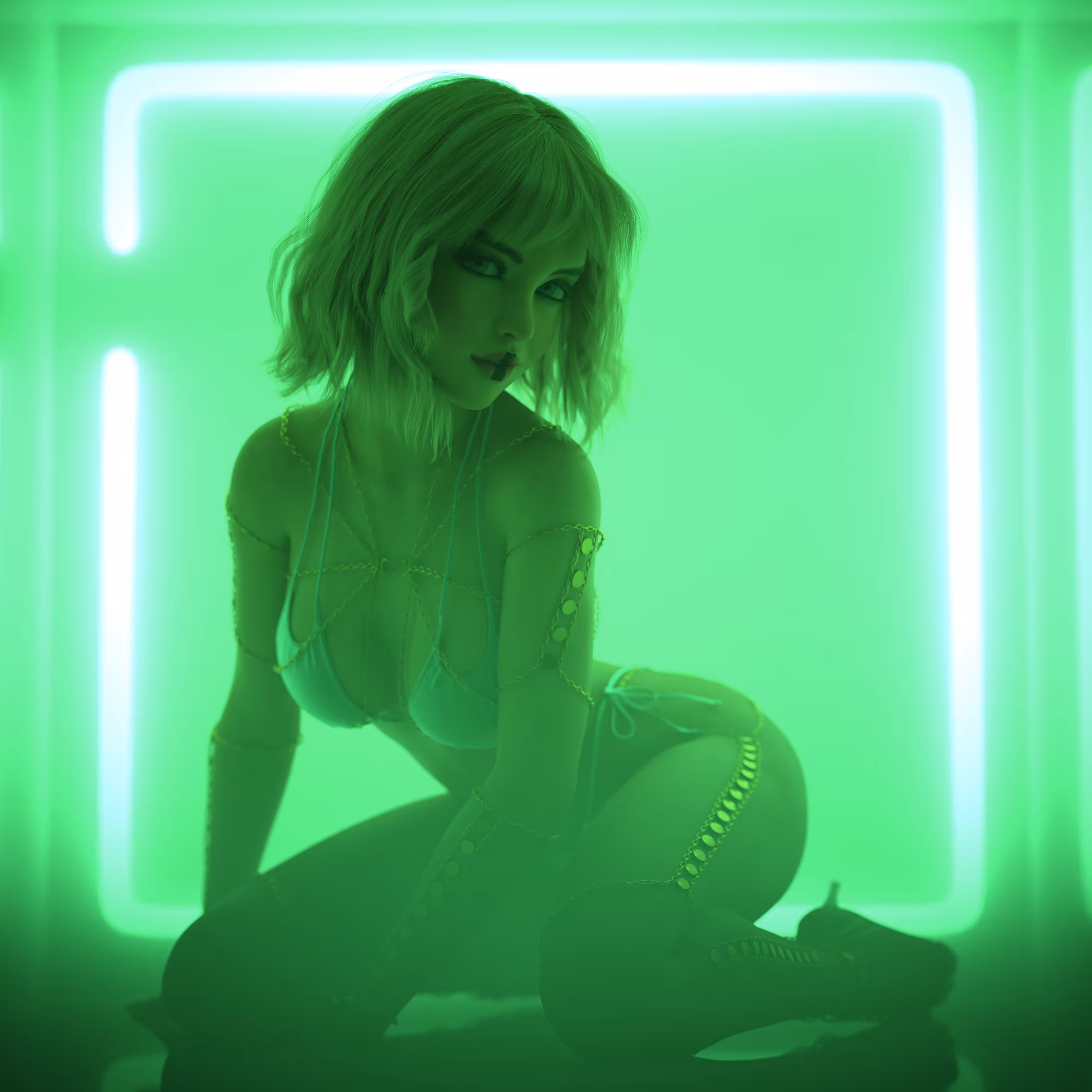 Fragmented Pixels Green 3