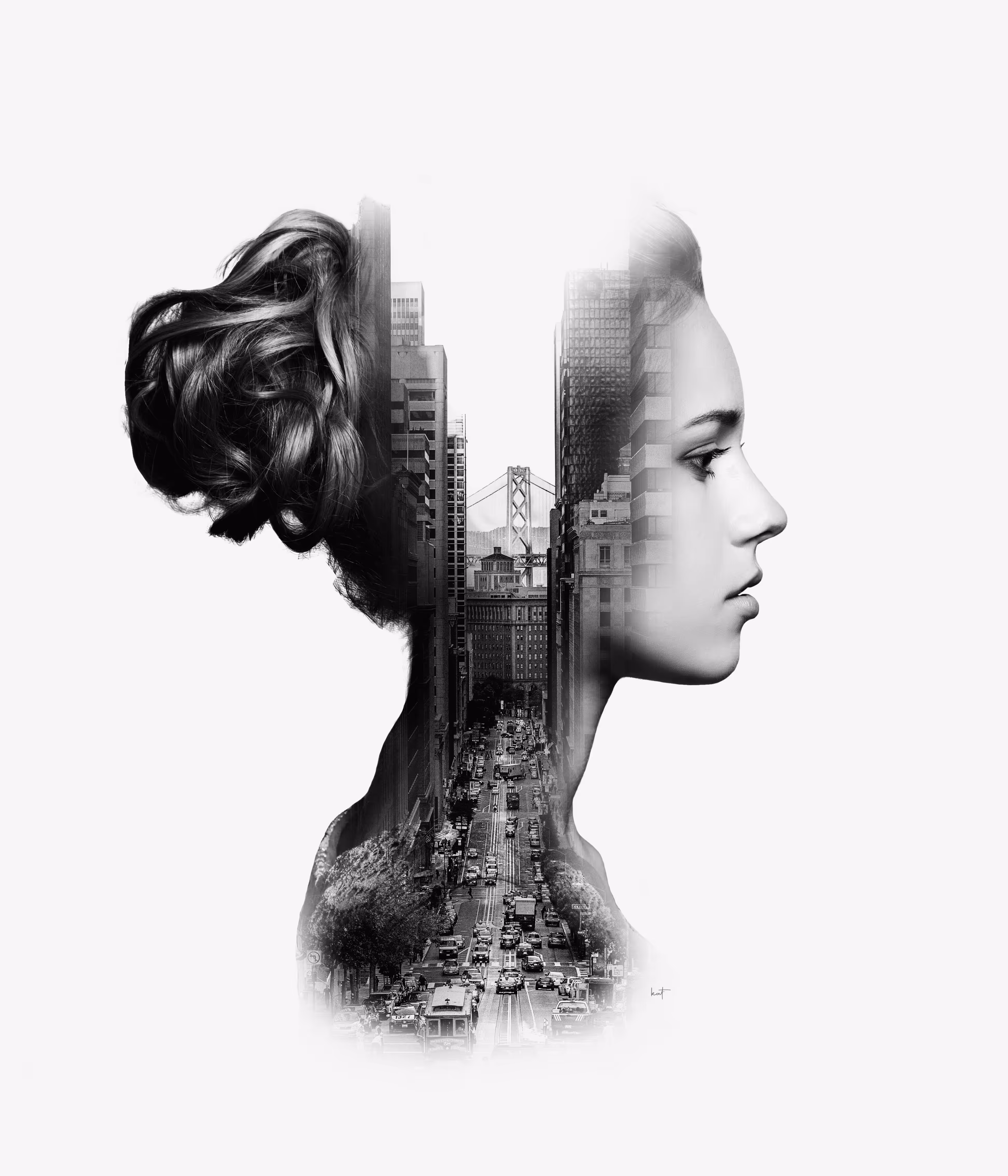 Profile Double Exposure