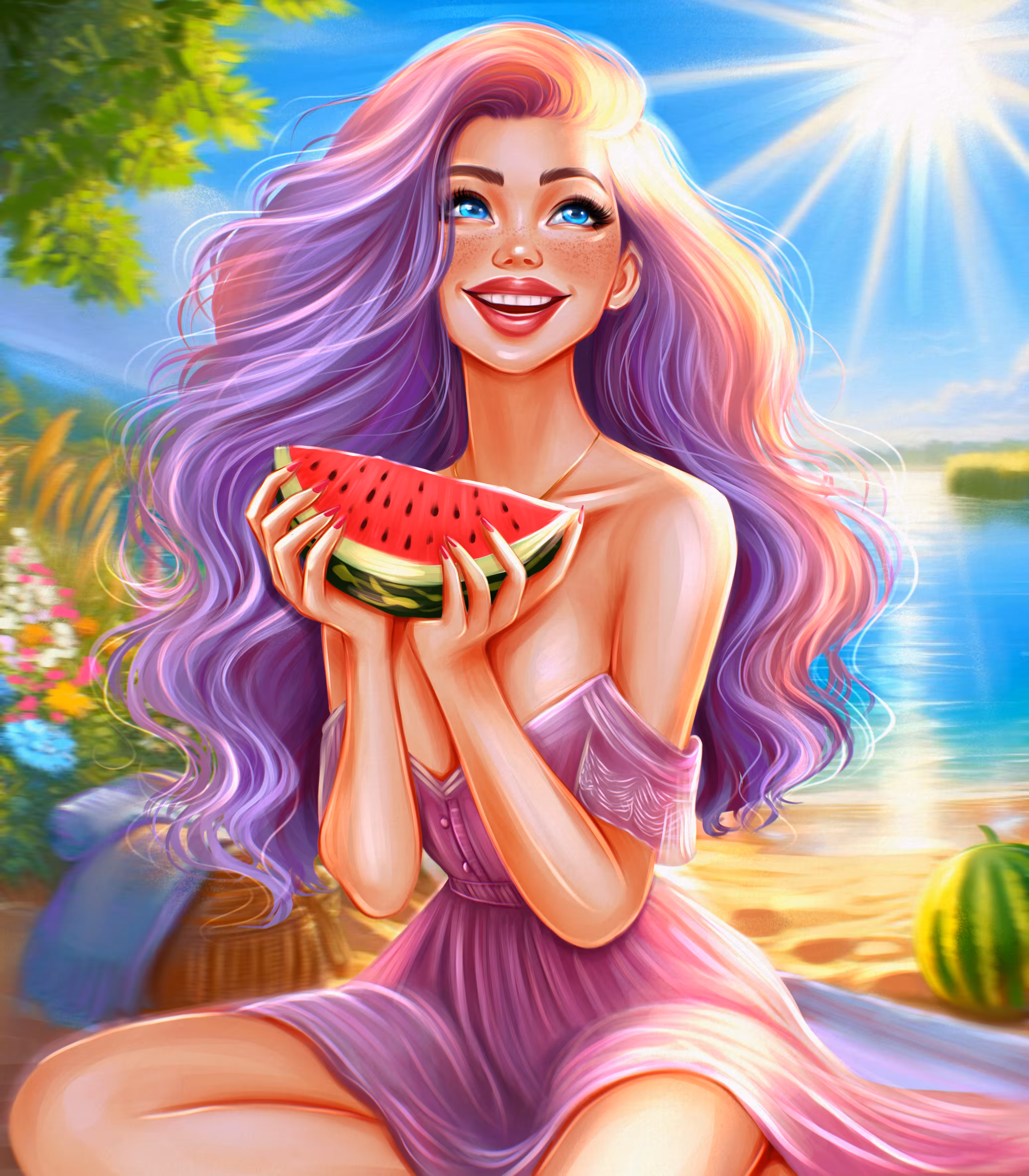 A Watermelon-Flavored Summer🍉💜