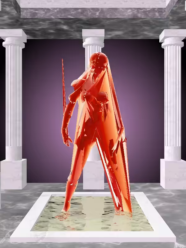 HeavenComputer: The Shooter Fiery Red Woman #1092