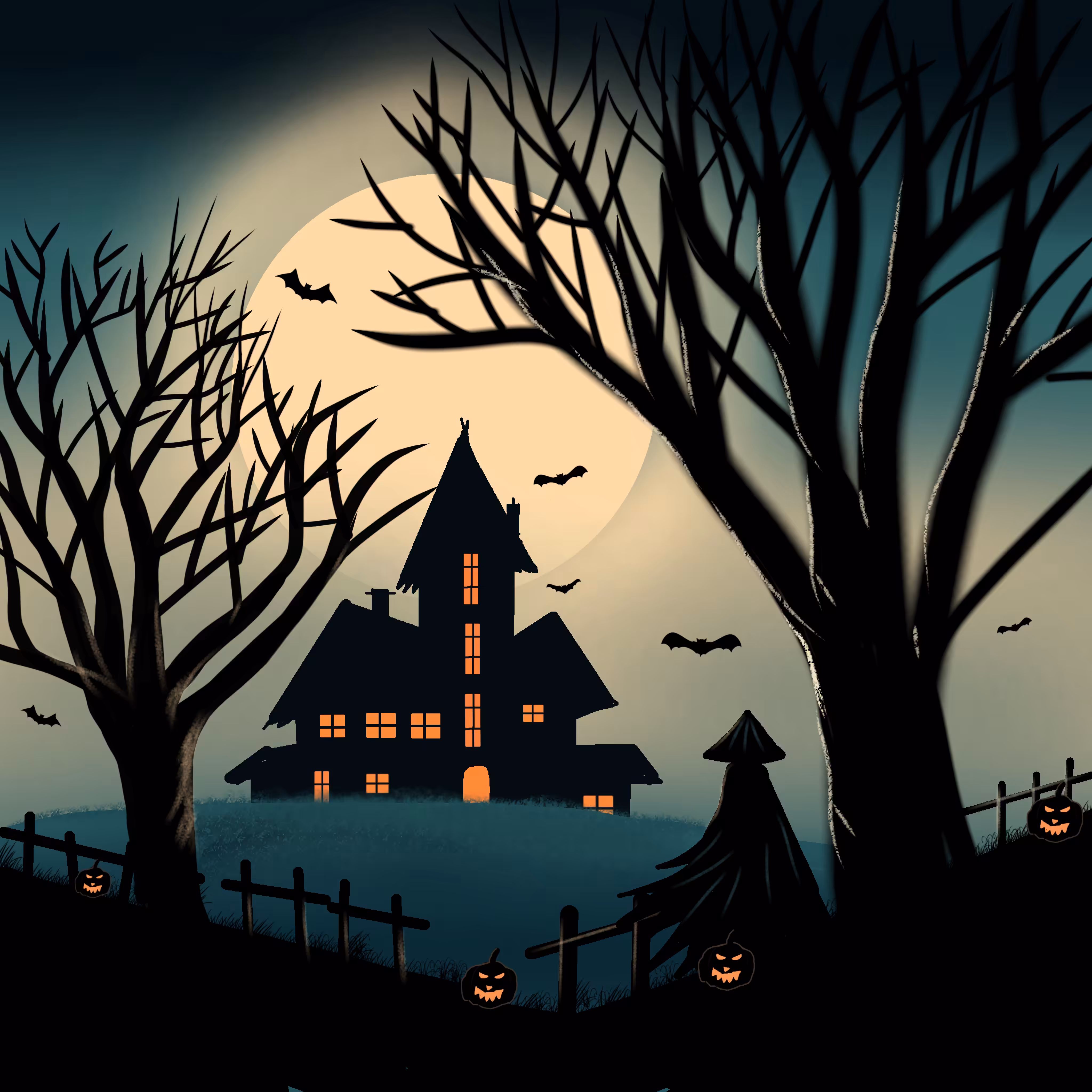 Digital Painting: Spooky Night (2) 