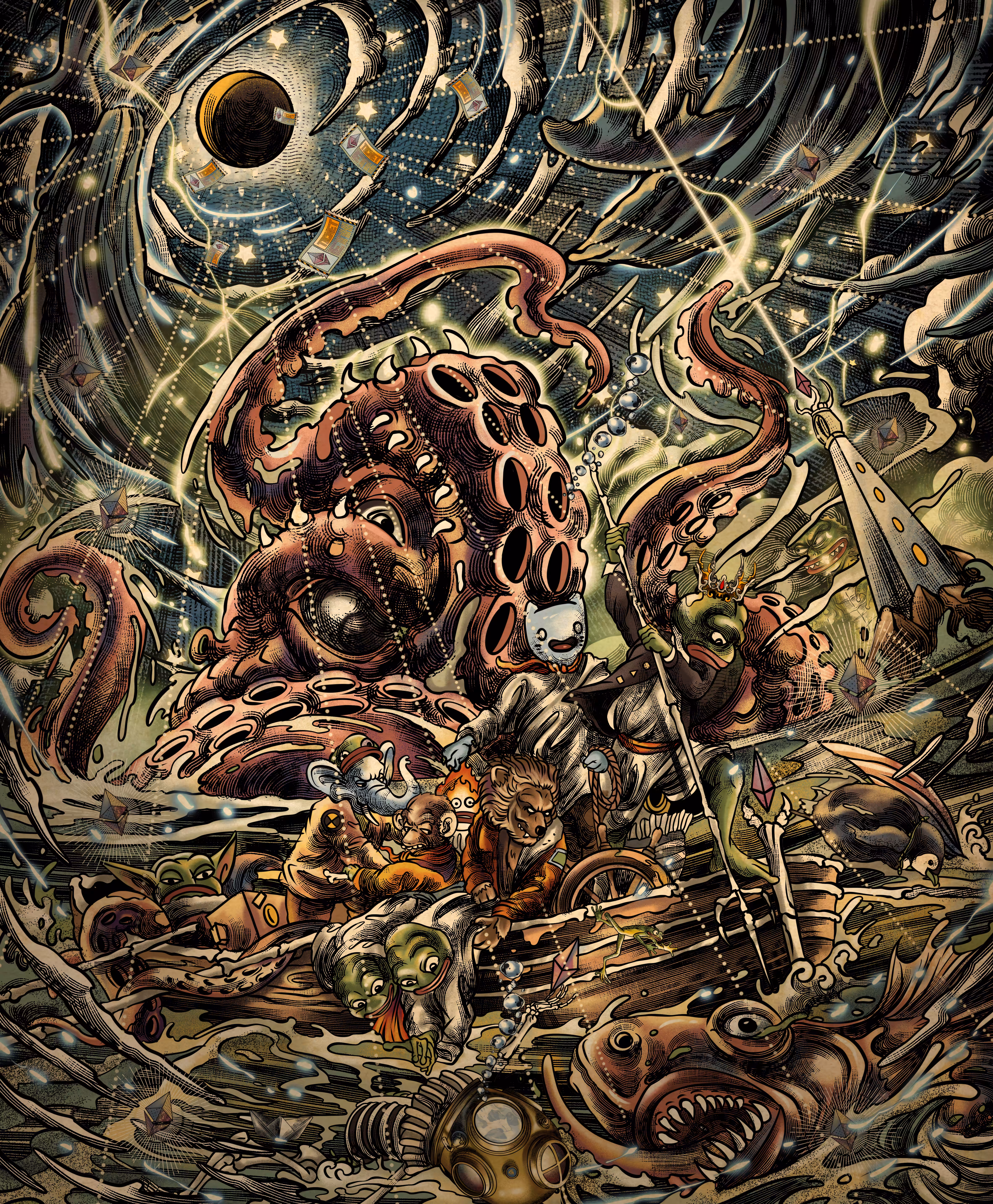 🐸 Monster in the dark ocean🐸