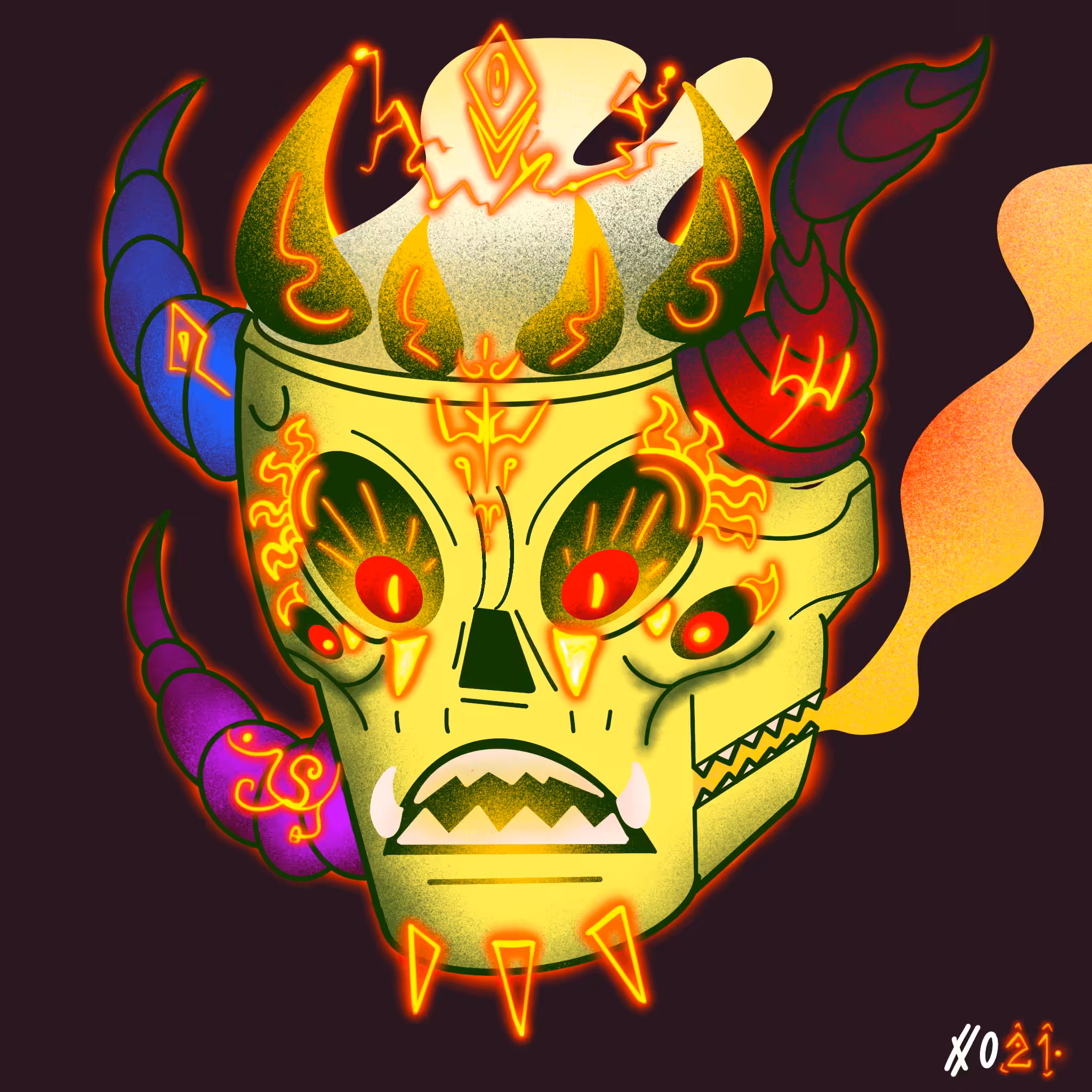 Crypto Skull #21 :element of devil