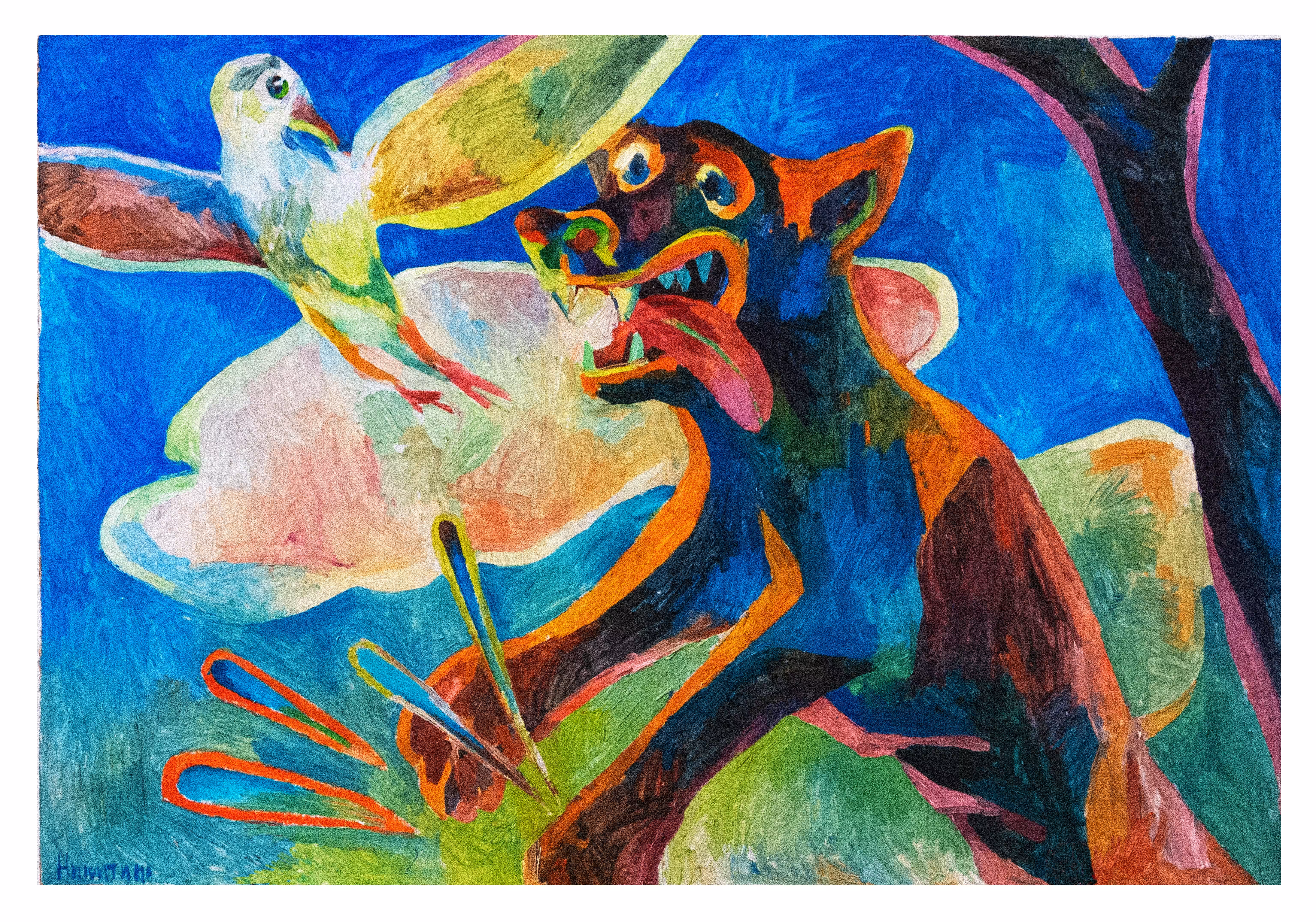 "Dog hunts Gull"