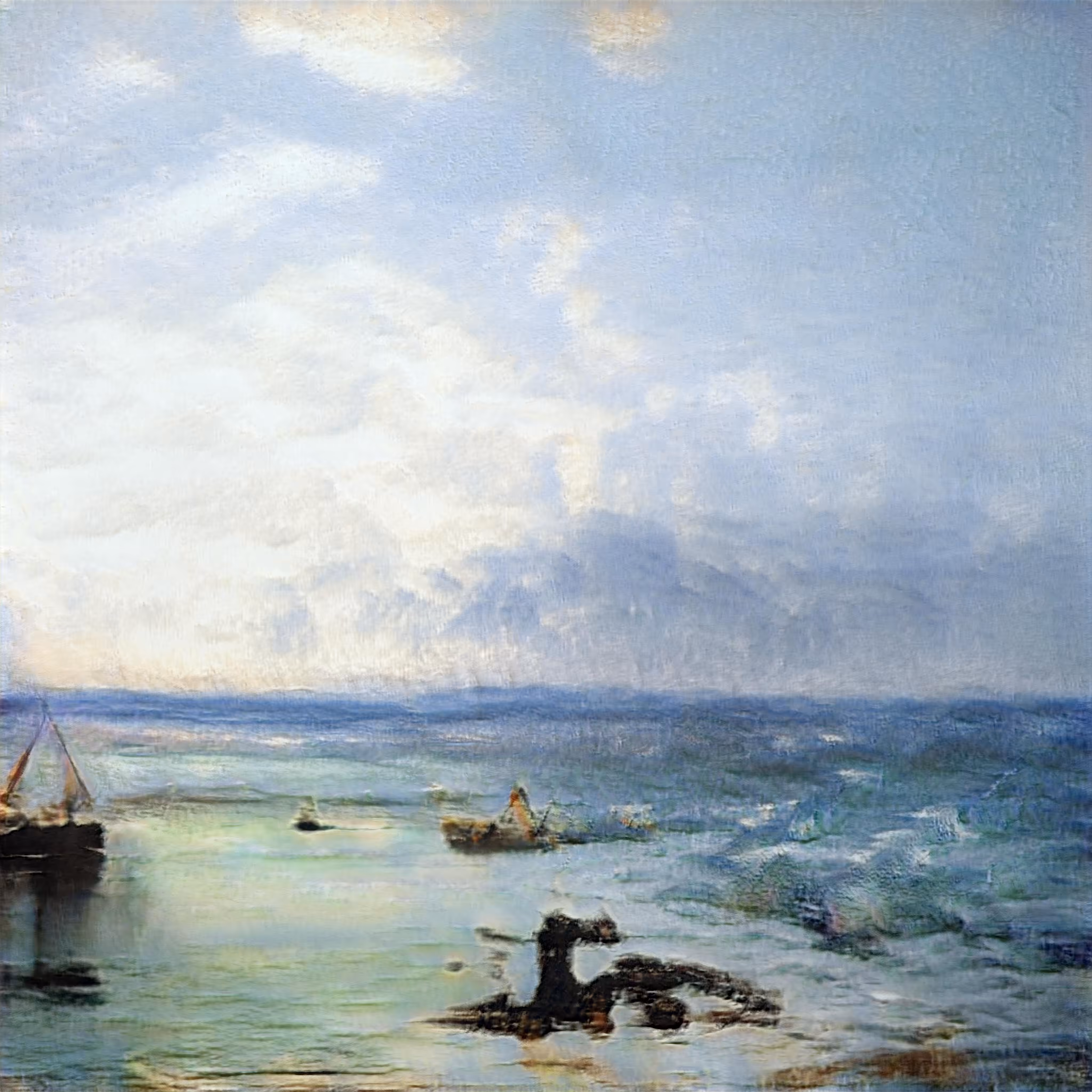 AI imagined painting of the sea #89